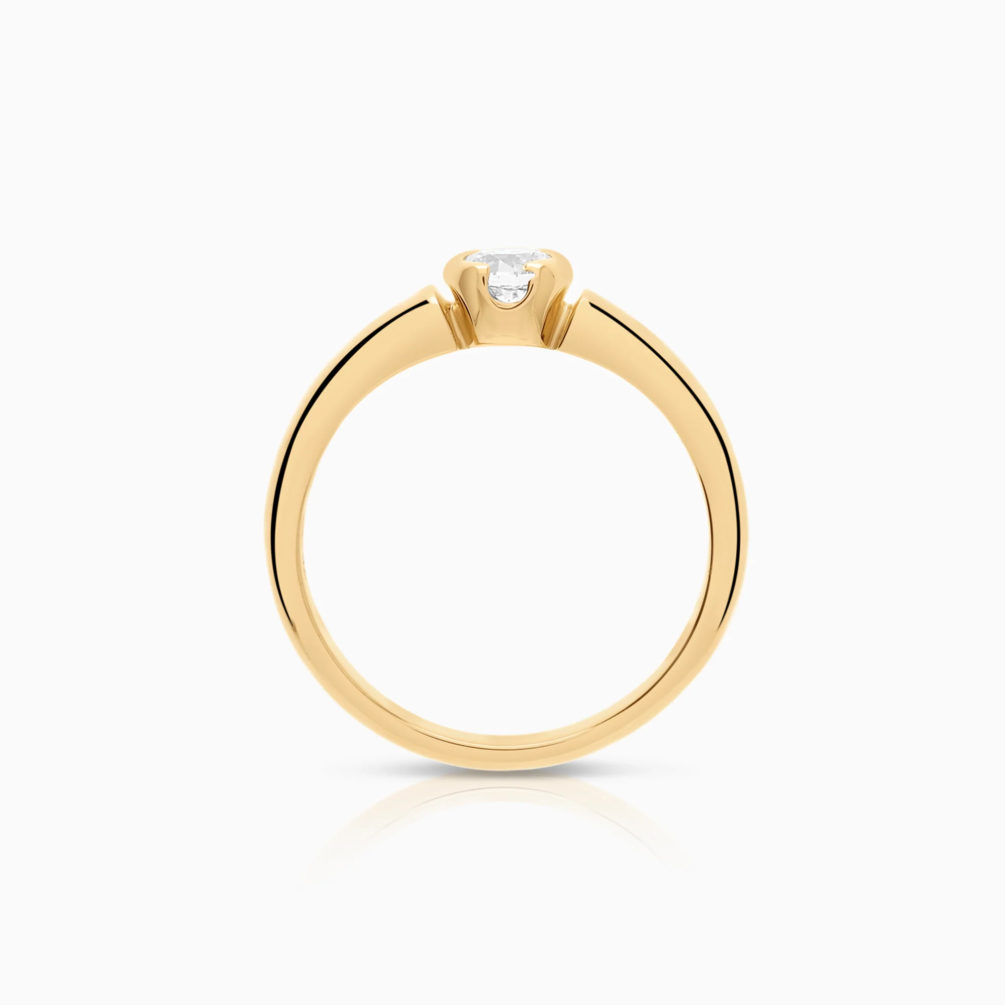 Solitaire ring 0.54ct 18K gold - Image 2