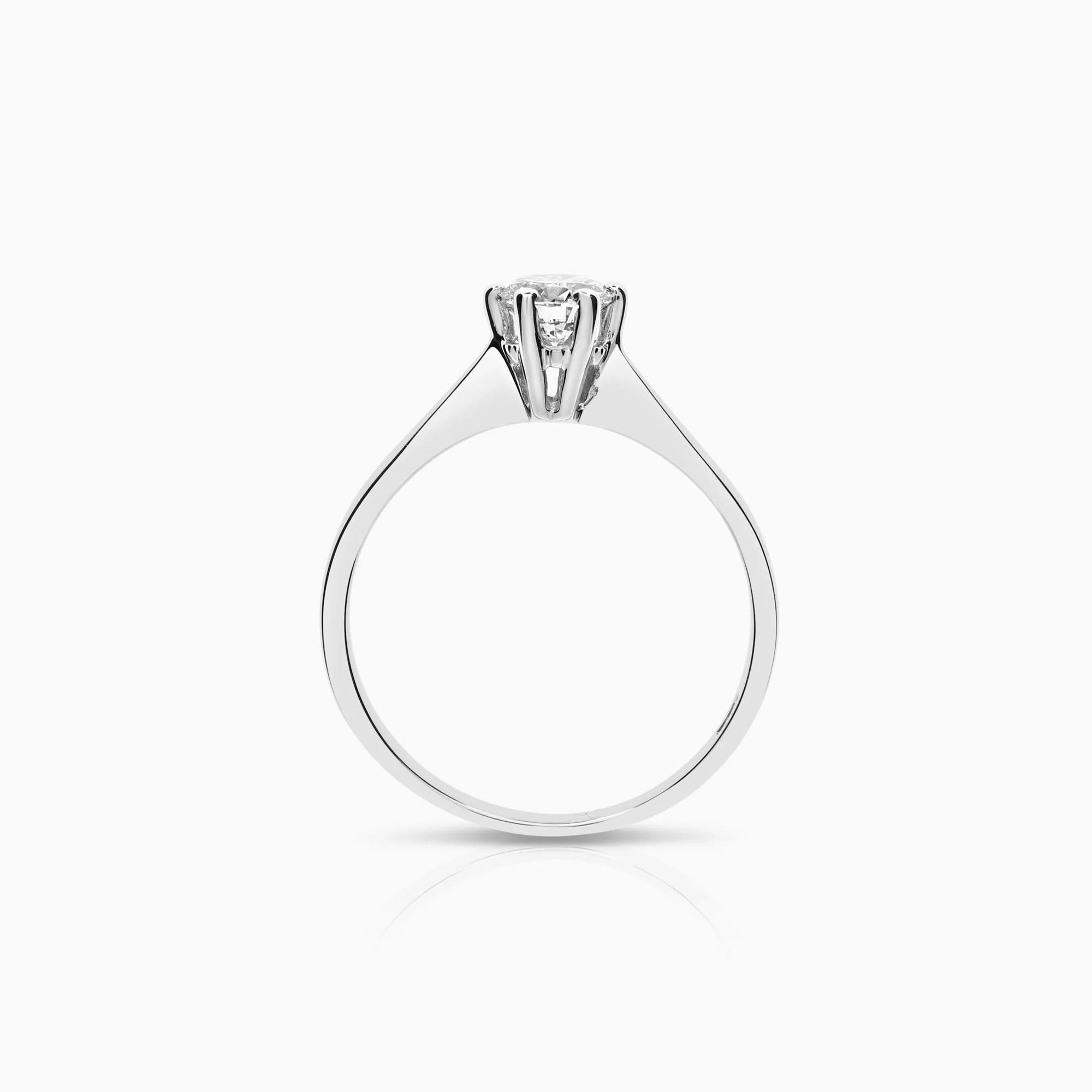 Solitaire ring 0.55ct 14K white gold - Image 2