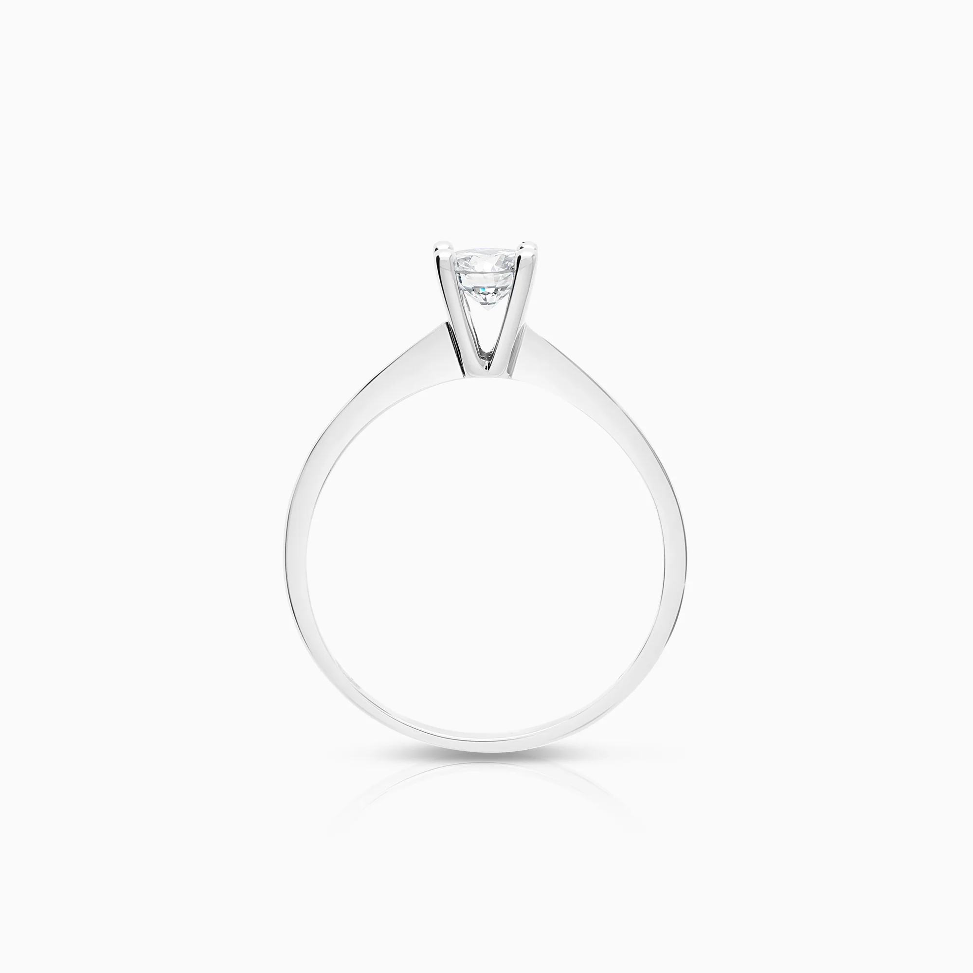 Solitaire ring 0.56ct 18K white gold - Image 2