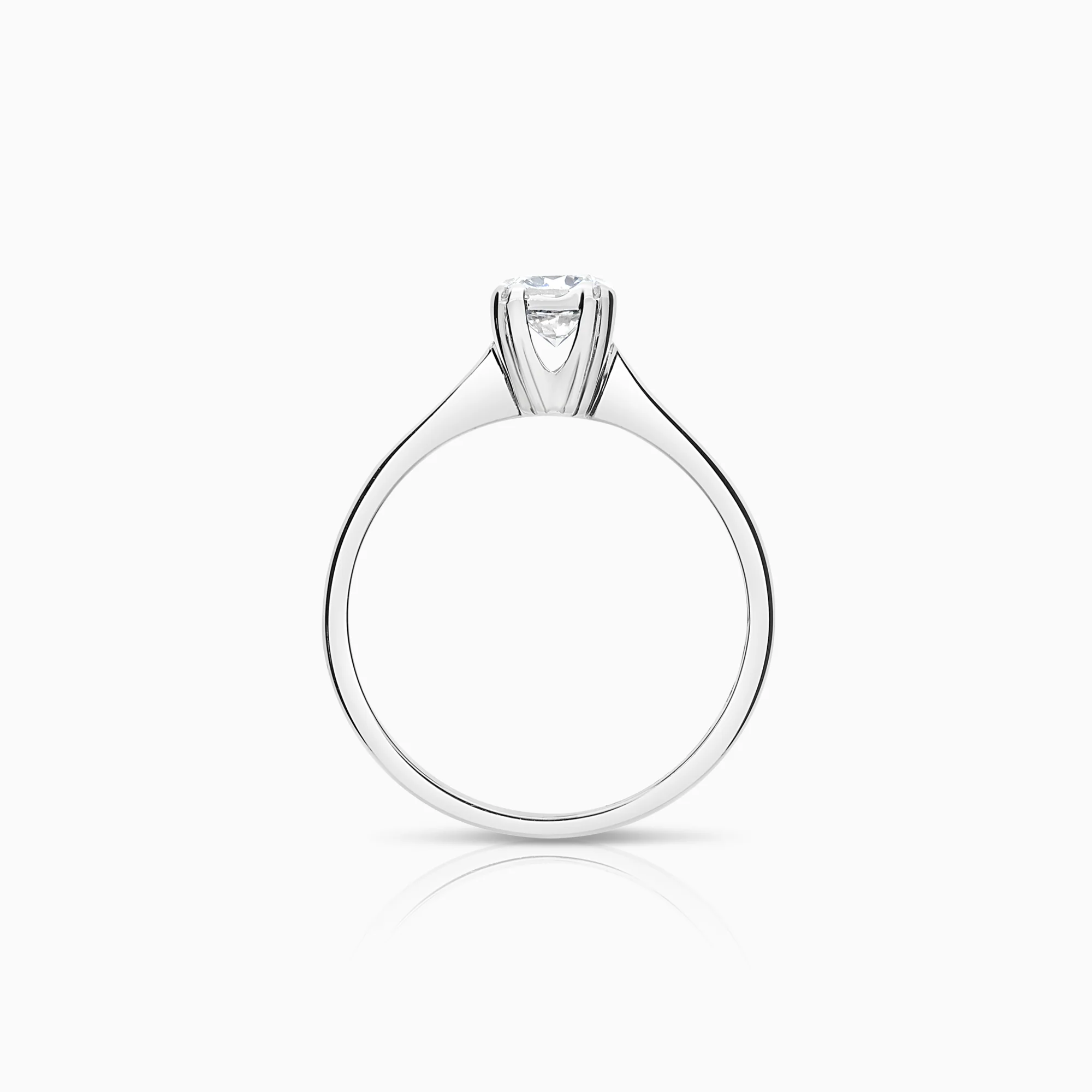 Solitaire ring 0.56ct 18K white gold - Image 2