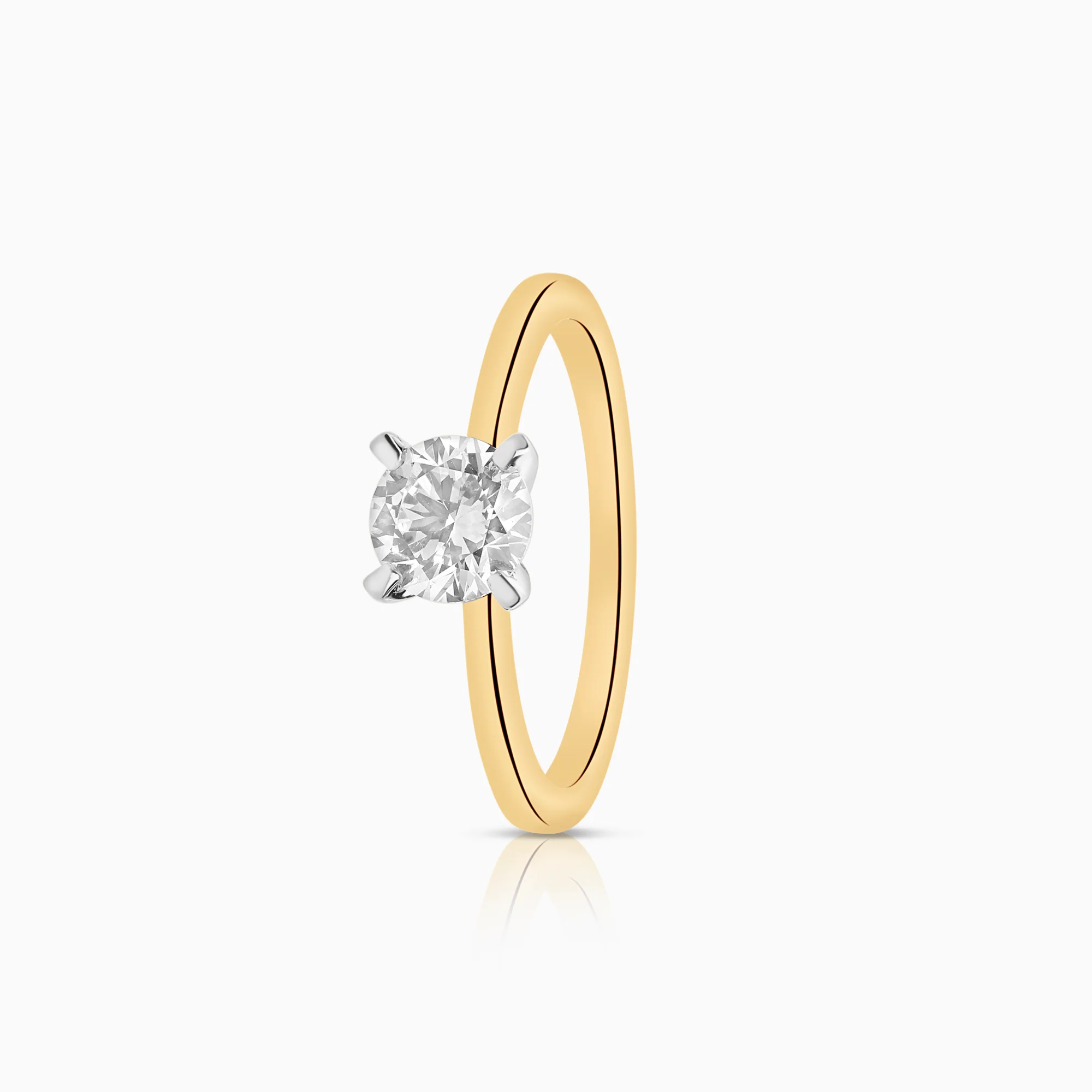 Solitaire ring 0.59ct 14K gold