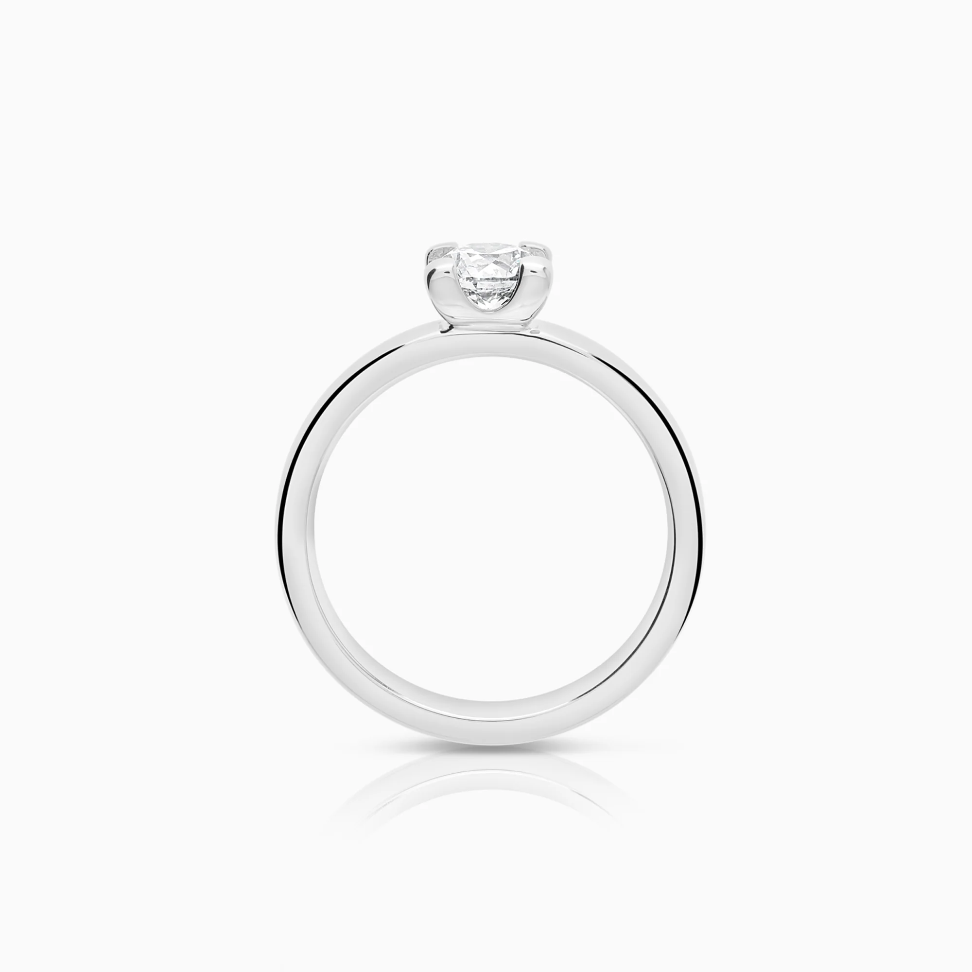 Solitaire ring 0.60ct 18K white gold - Image 2