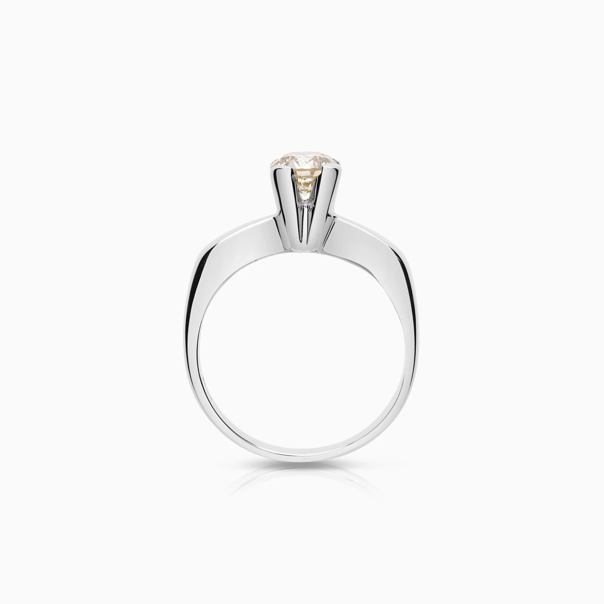Solitaire ring 0.60ct 18K white gold - Image 2