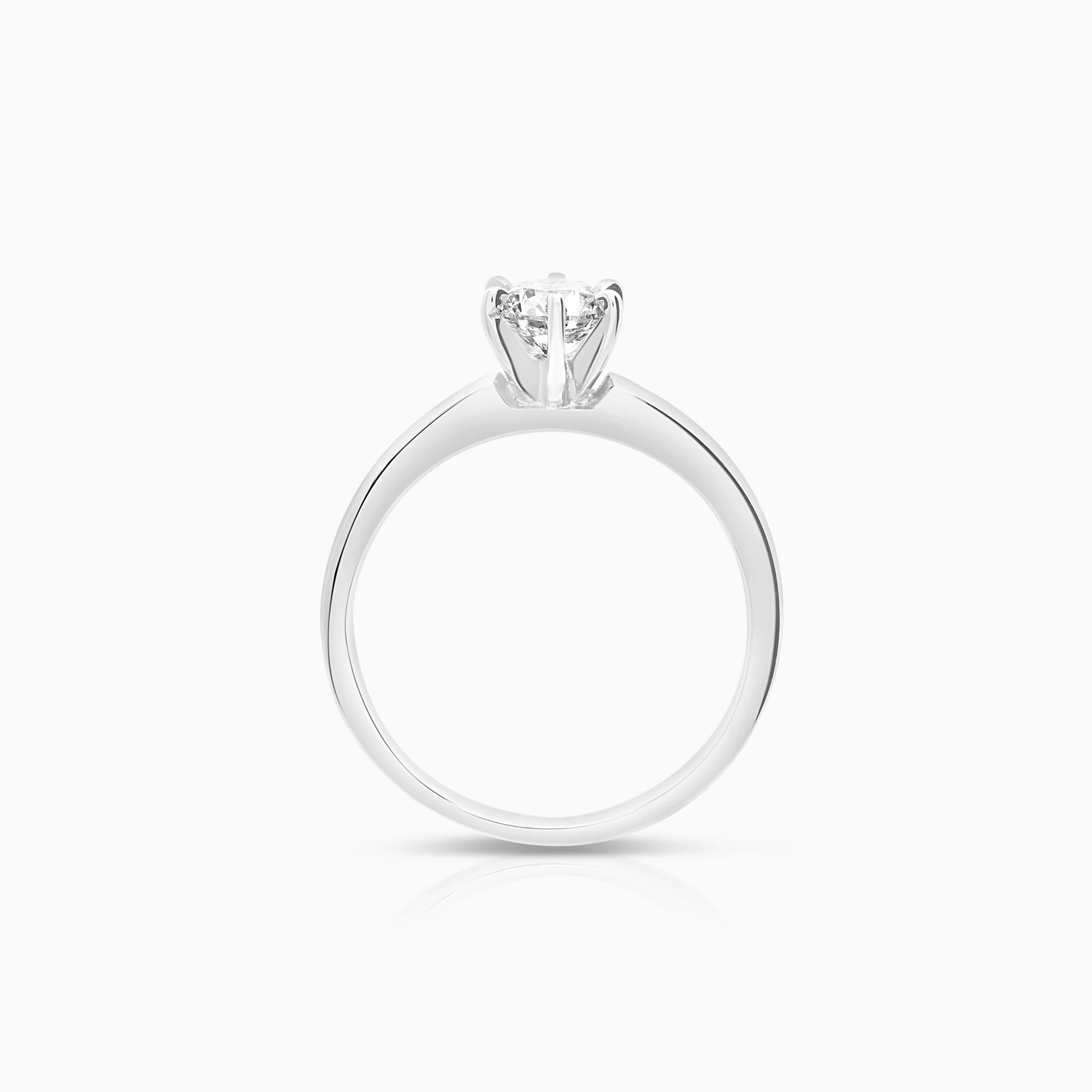 Solitaire ring 0.65ct 18K white gold - Image 2