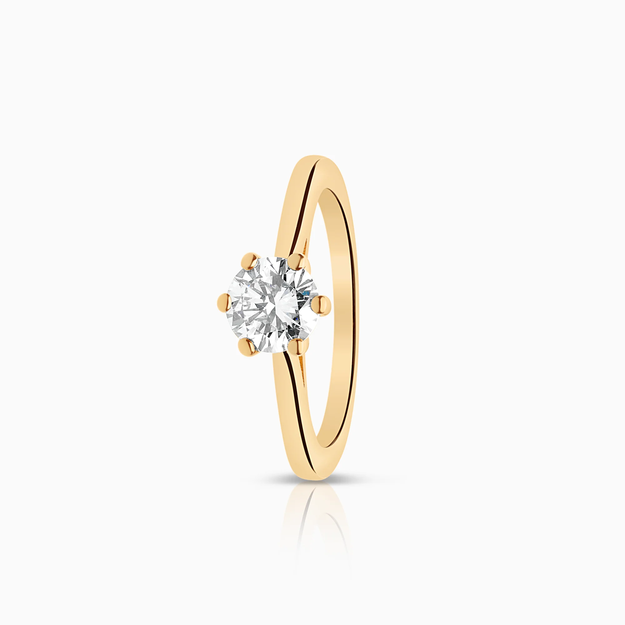 Solitaire ring 0.71ct 18K gold