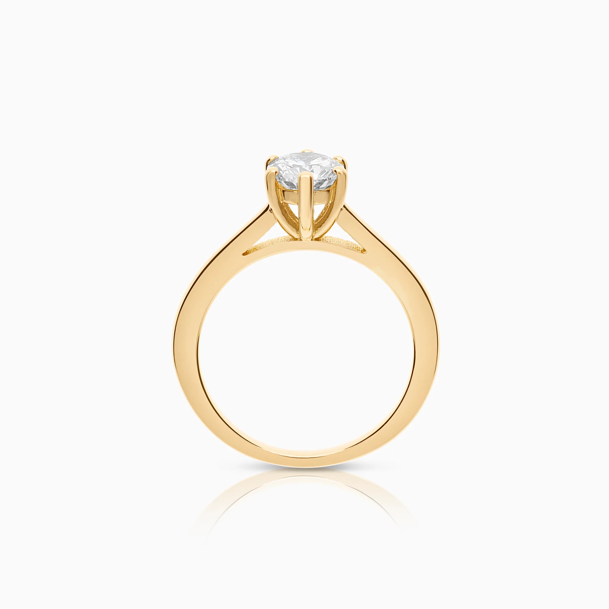 Solitaire ring 0.71ct 18K gold - Image 2