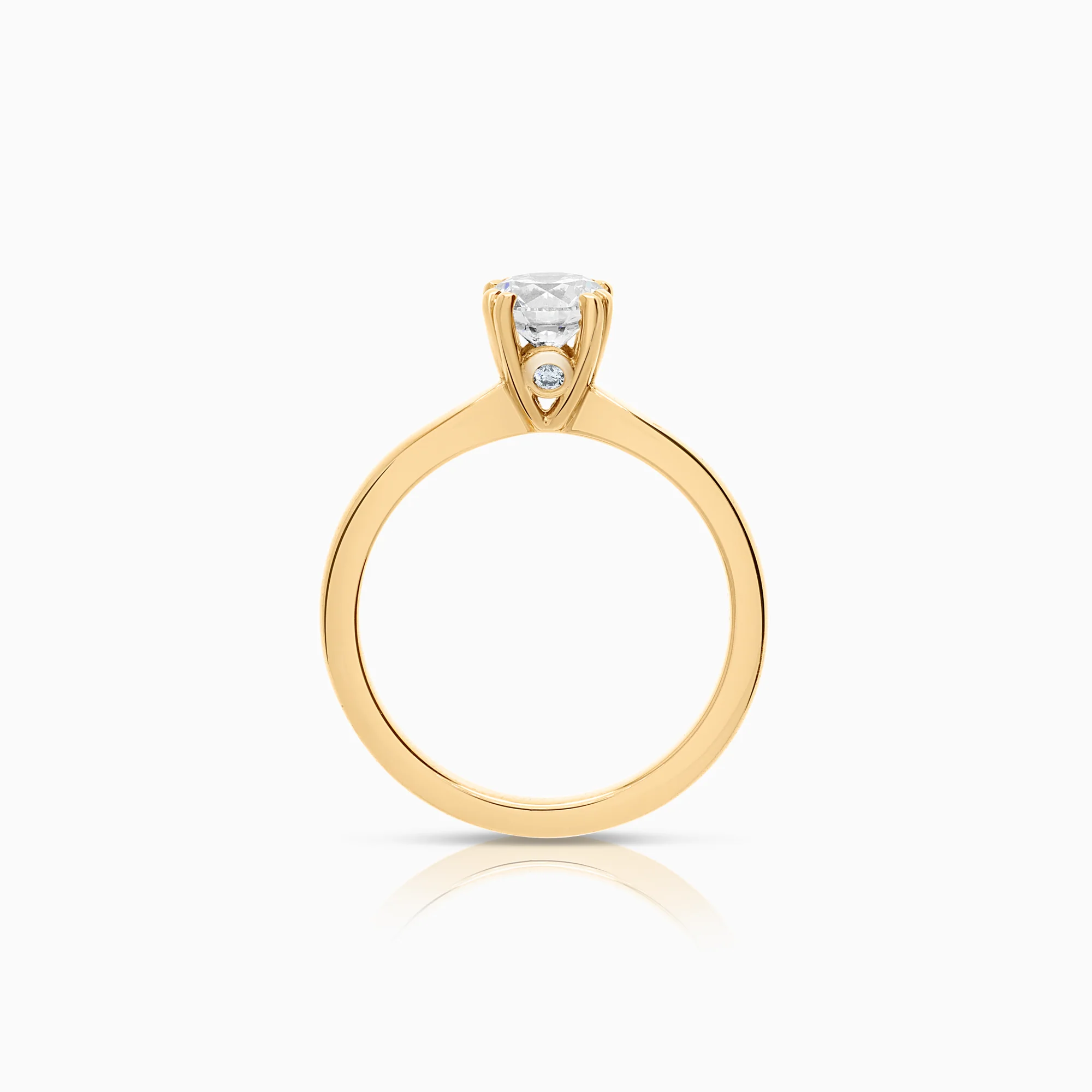 Solitaire ring 0.73ct 18K gold - Image 2