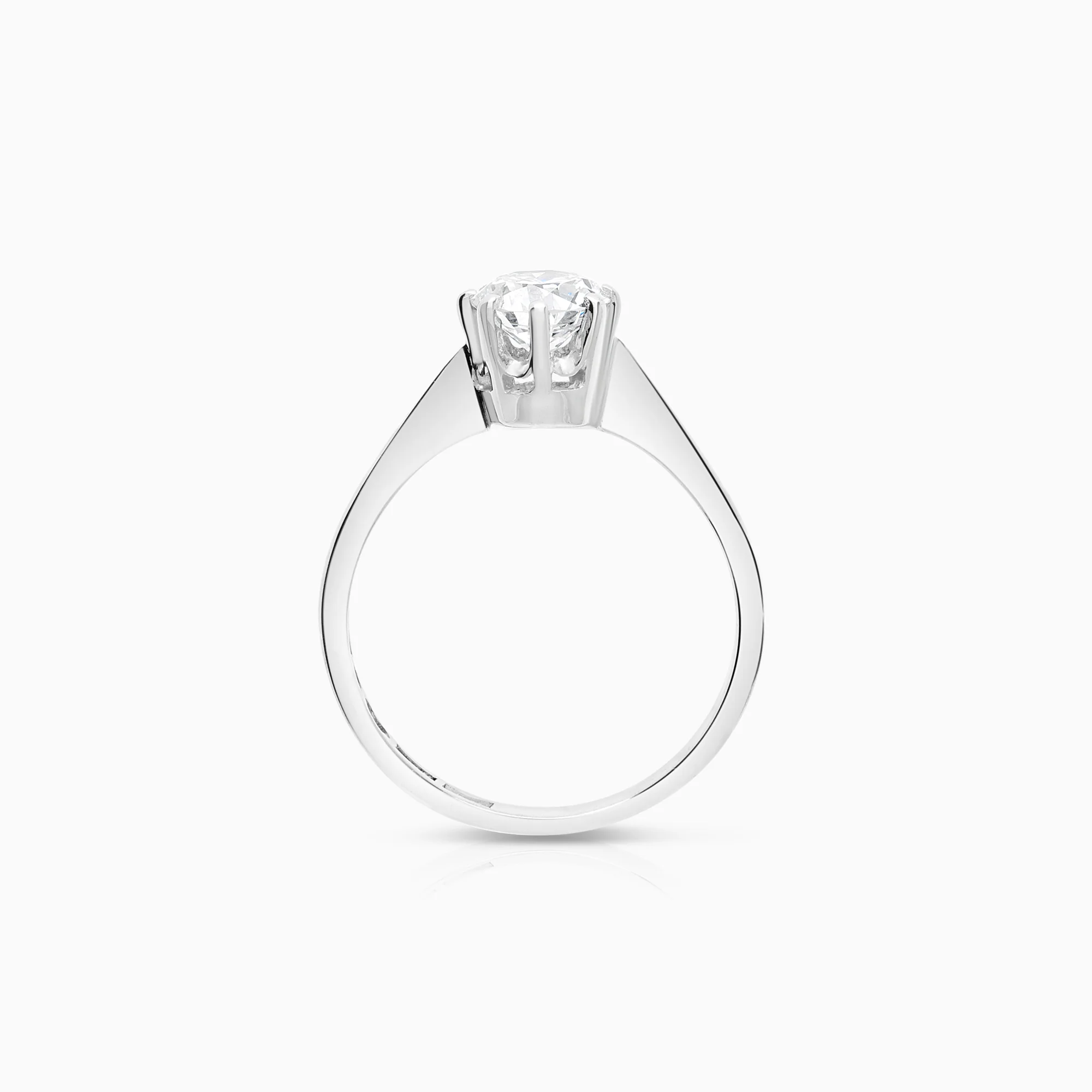 Solitaire ring 0.80ct 18K white gold - Image 2