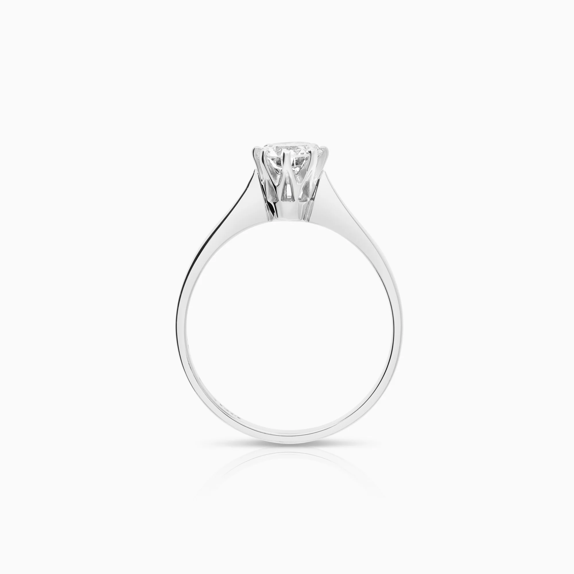 Solitaire ring 0.78ct 18K white gold - Image 2