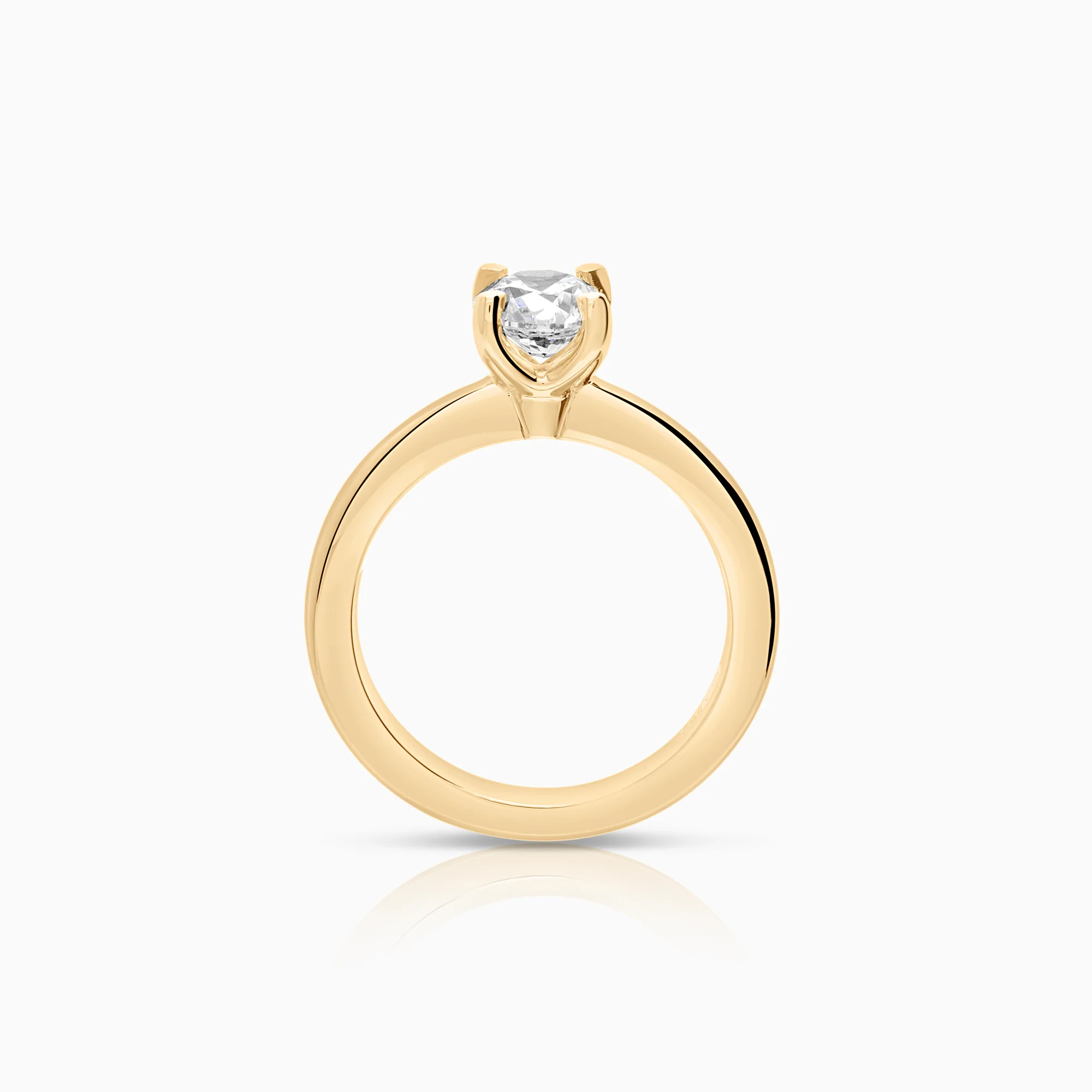 Solitaire ring 0.79ct 18K gold - Image 2