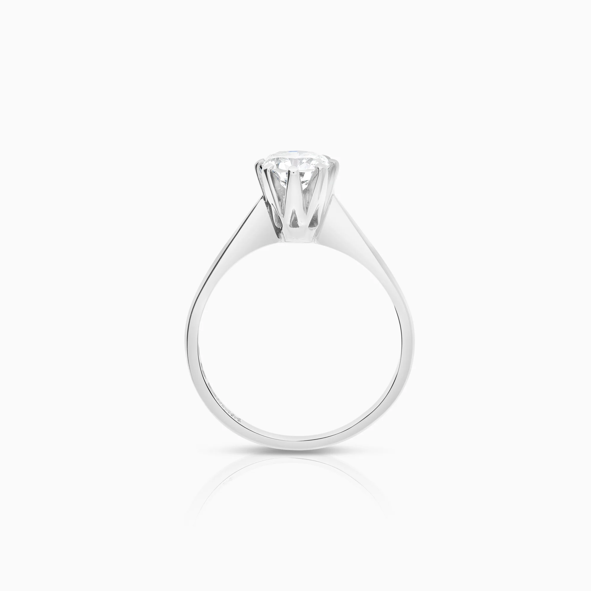 Solitaire ring 0.90ct 18K white gold - Image 2