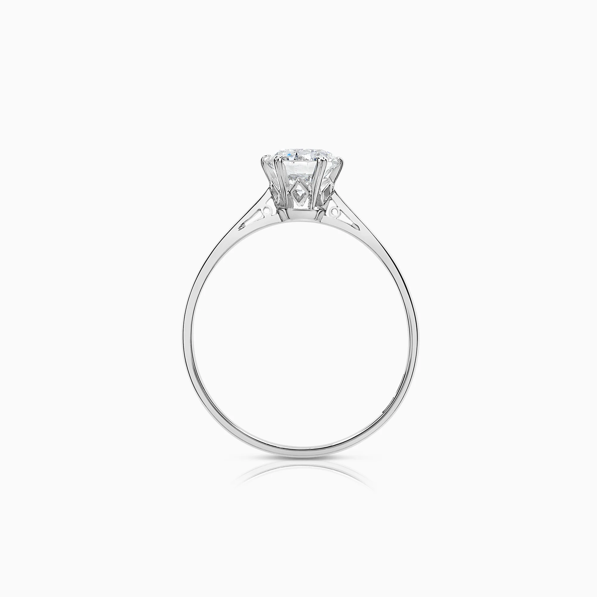 Solitaire ring 0.96ct 18K gold - Image 3