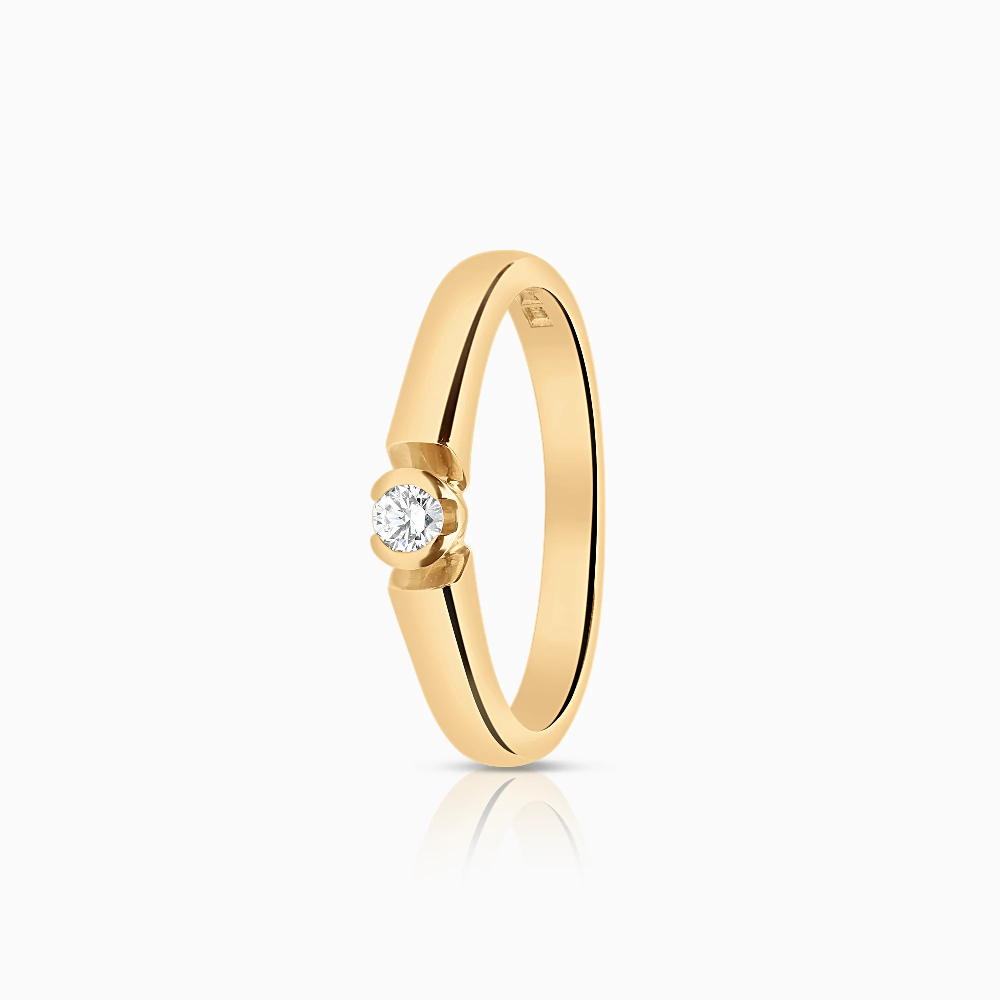 Solitaire Ring 0.09ct 18K Gold