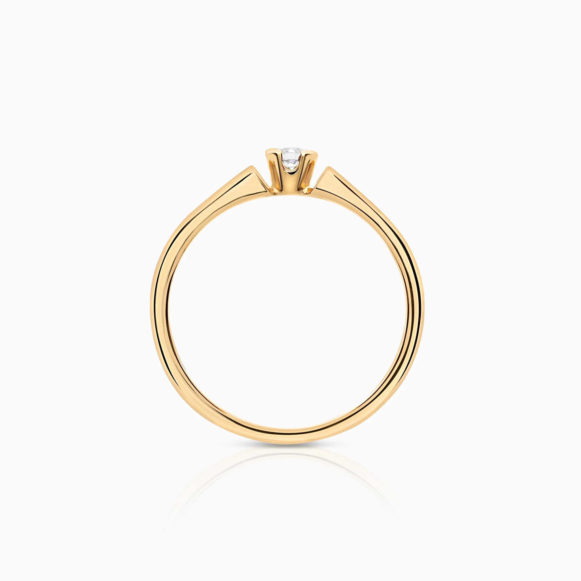 Solitaire Ring 0.09ct 18K Gold - Image 2