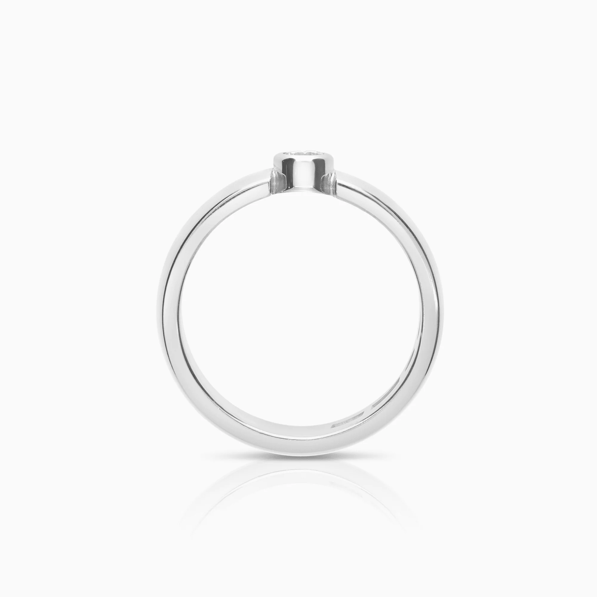 Solitaire Ring 0.09ct 18K White Gold - Image 2