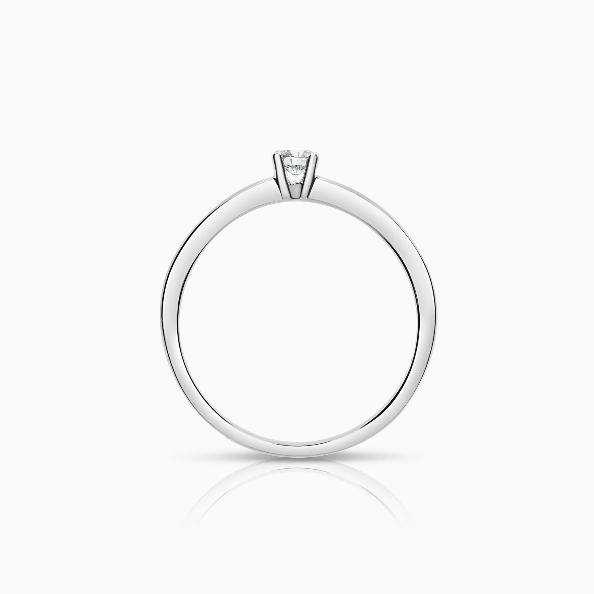 Solitaire Ring 0.11ct 18K White Gold - Image 2