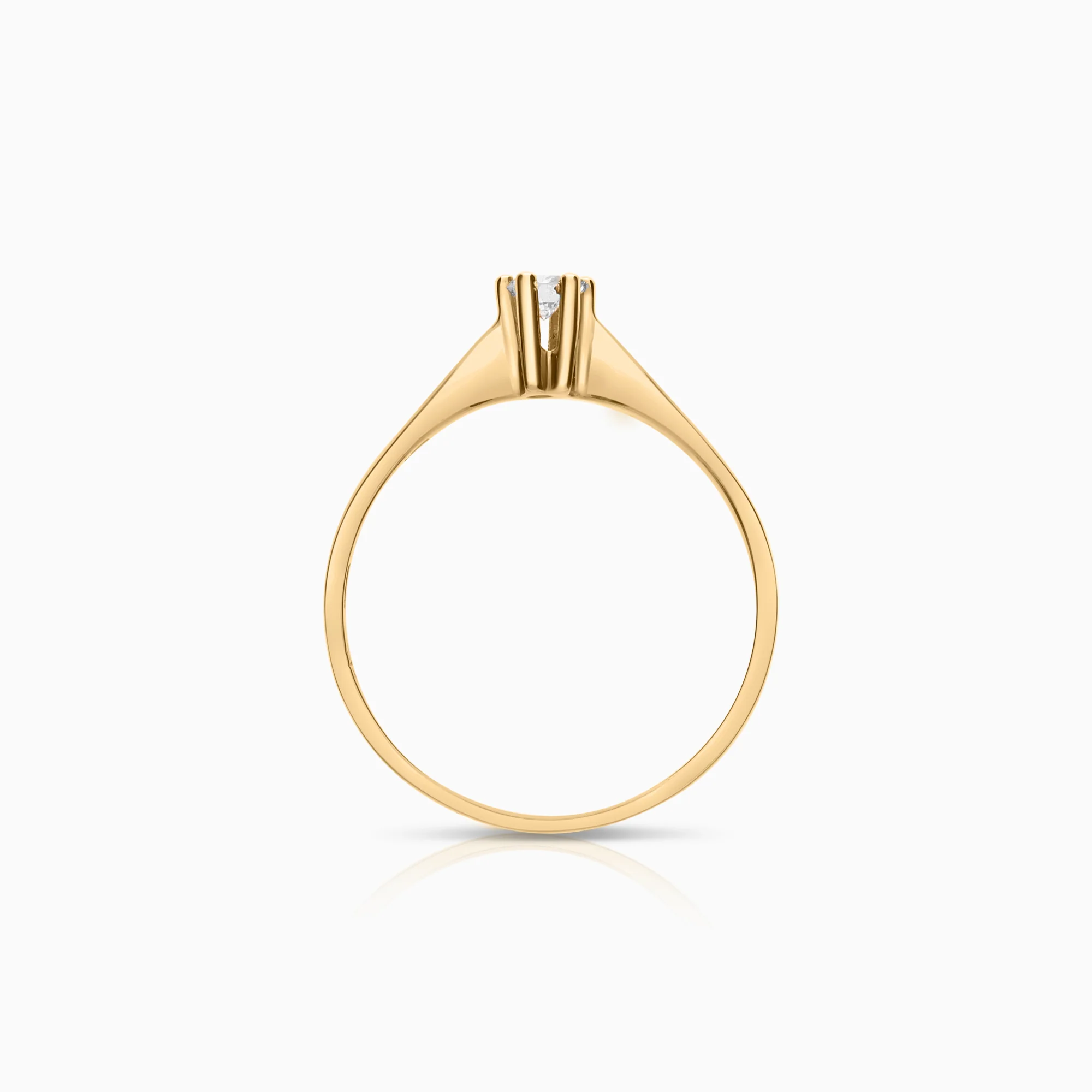 Solitaire ring 0.13ct 18K gold - Image 2