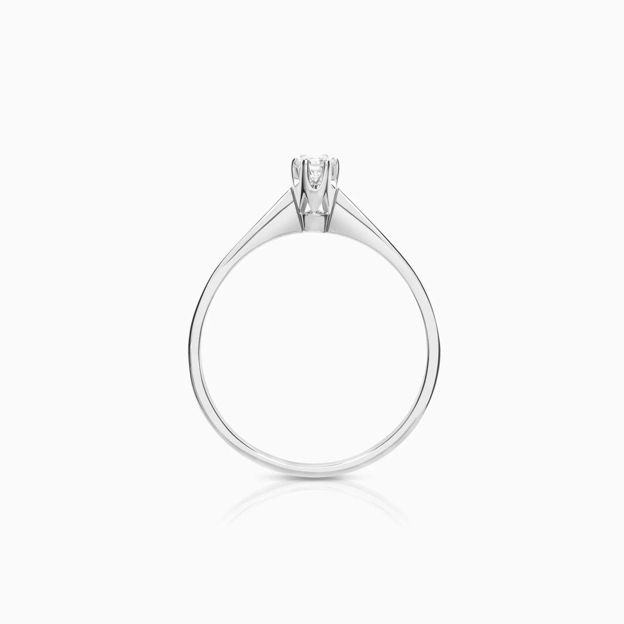 Solitaire Ring 0.13ct 18K White Gold - Image 2