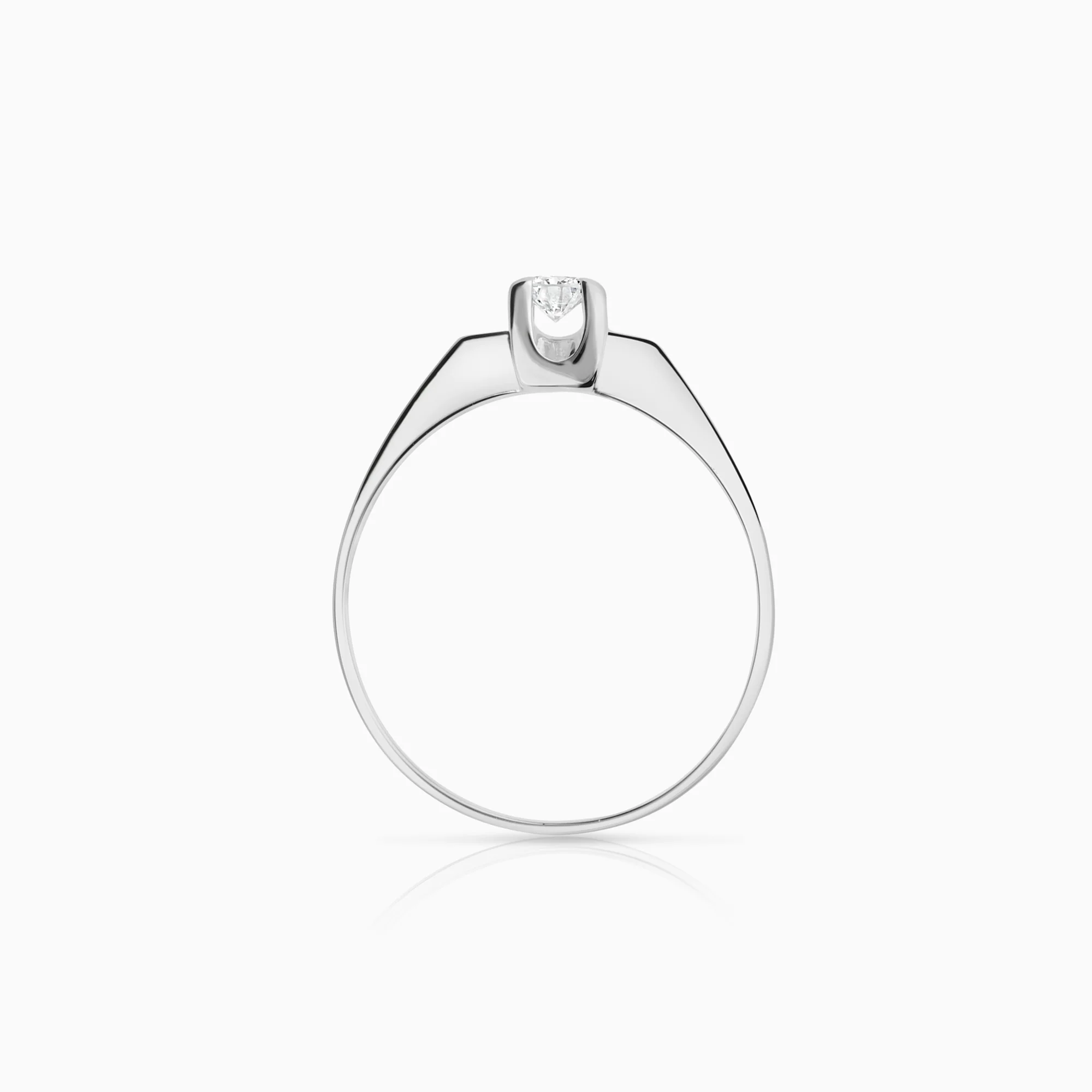 Solitaire Ring 0.13ct 18K White Gold - Image 2