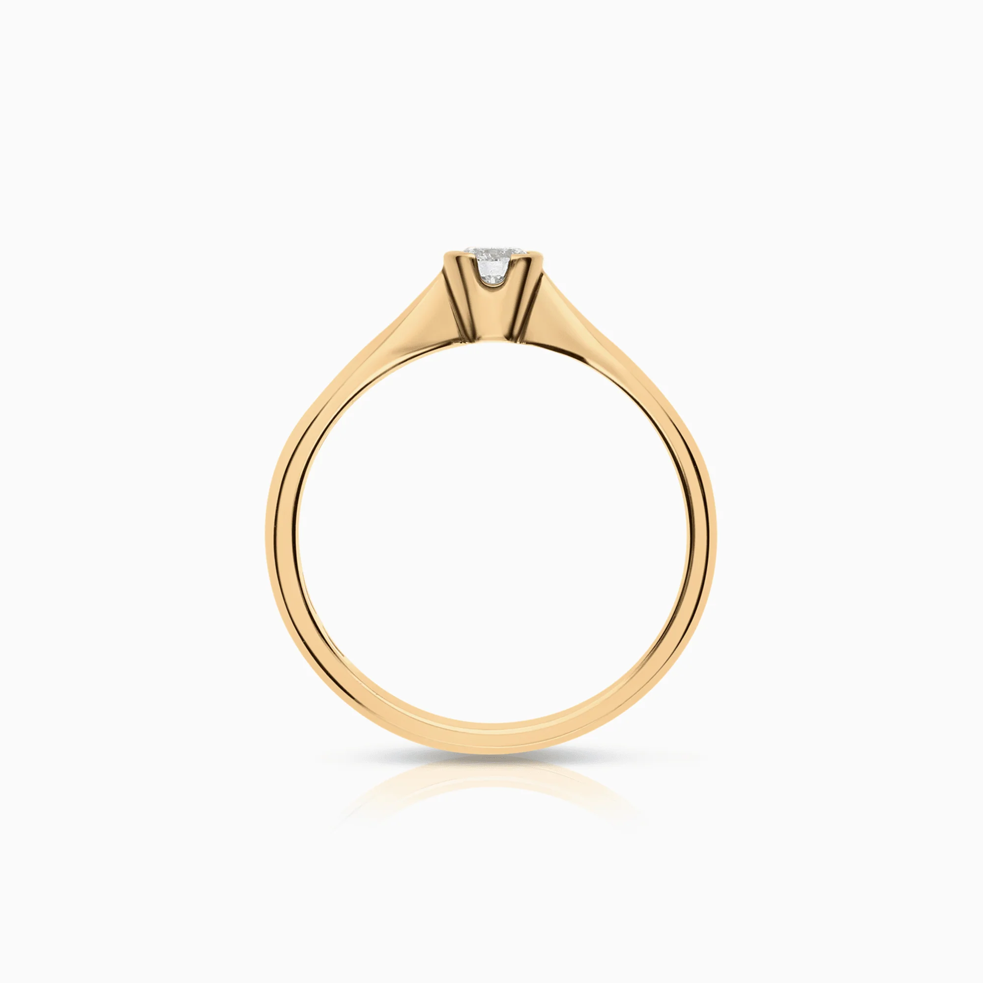Solitaire ring 0.15ct 18K gold - Image 2