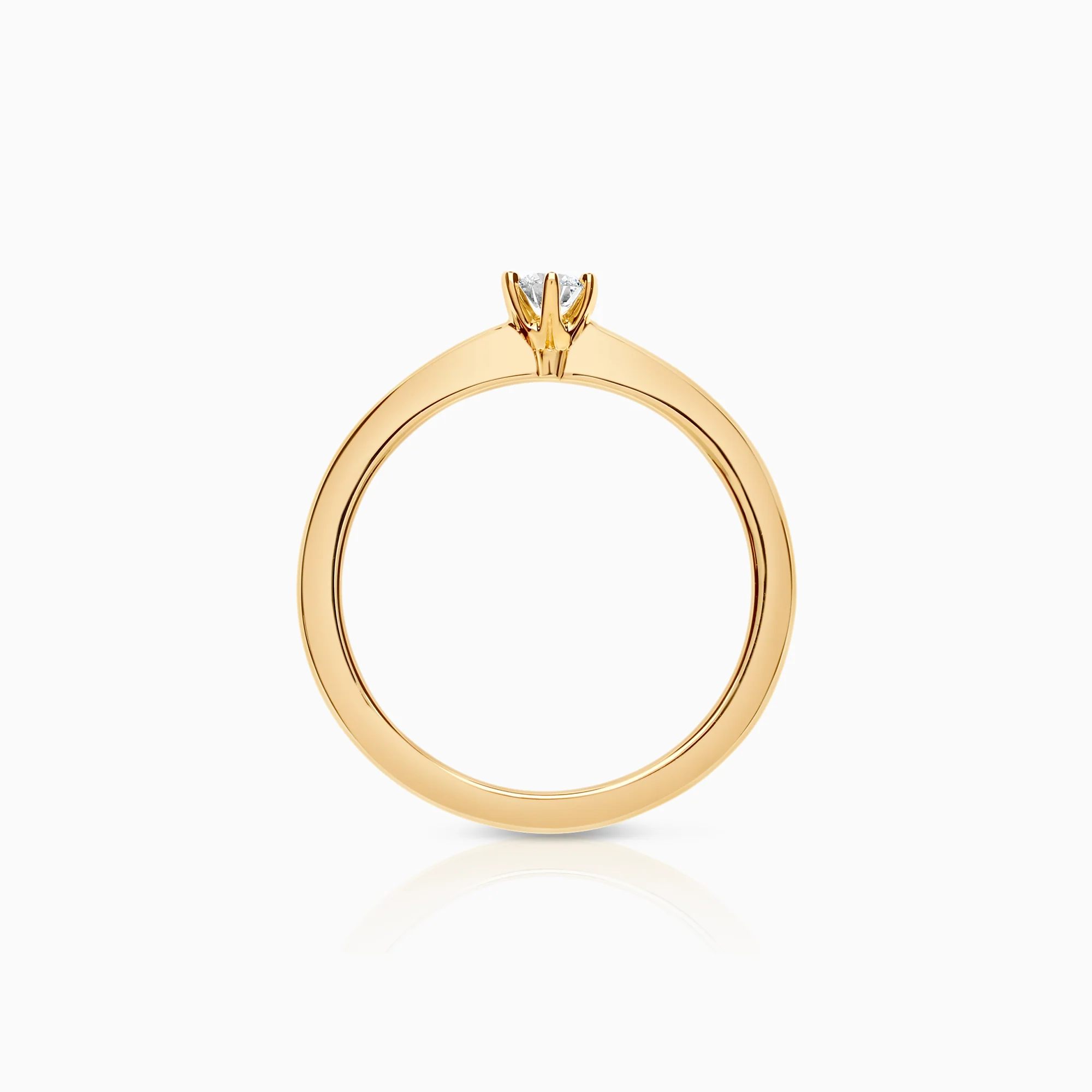 Solitaire ring 0.15ct 18K gold - Image 2