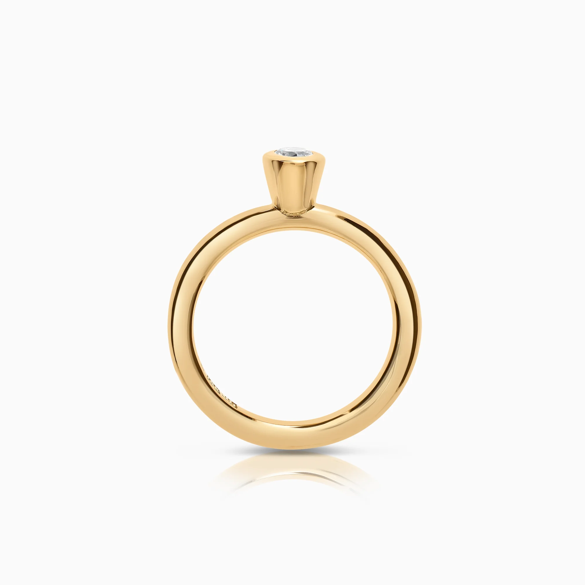 Solitaire ring 0.15ct 18K gold - Image 2