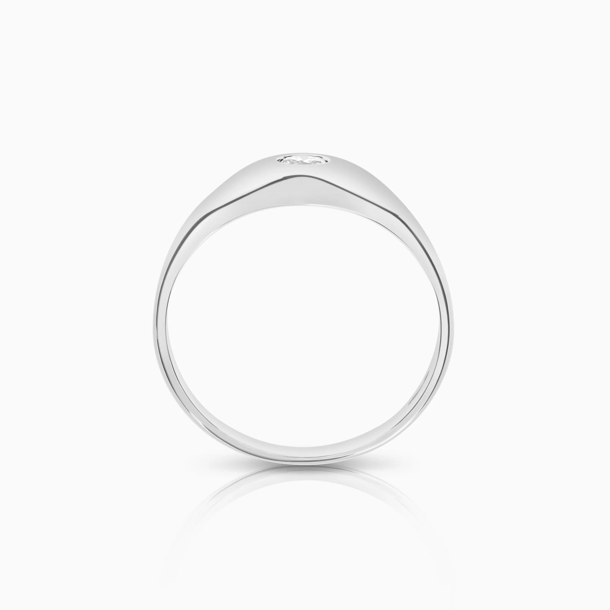 Solitaire ring 0.15ct 18K white gold - Image 2