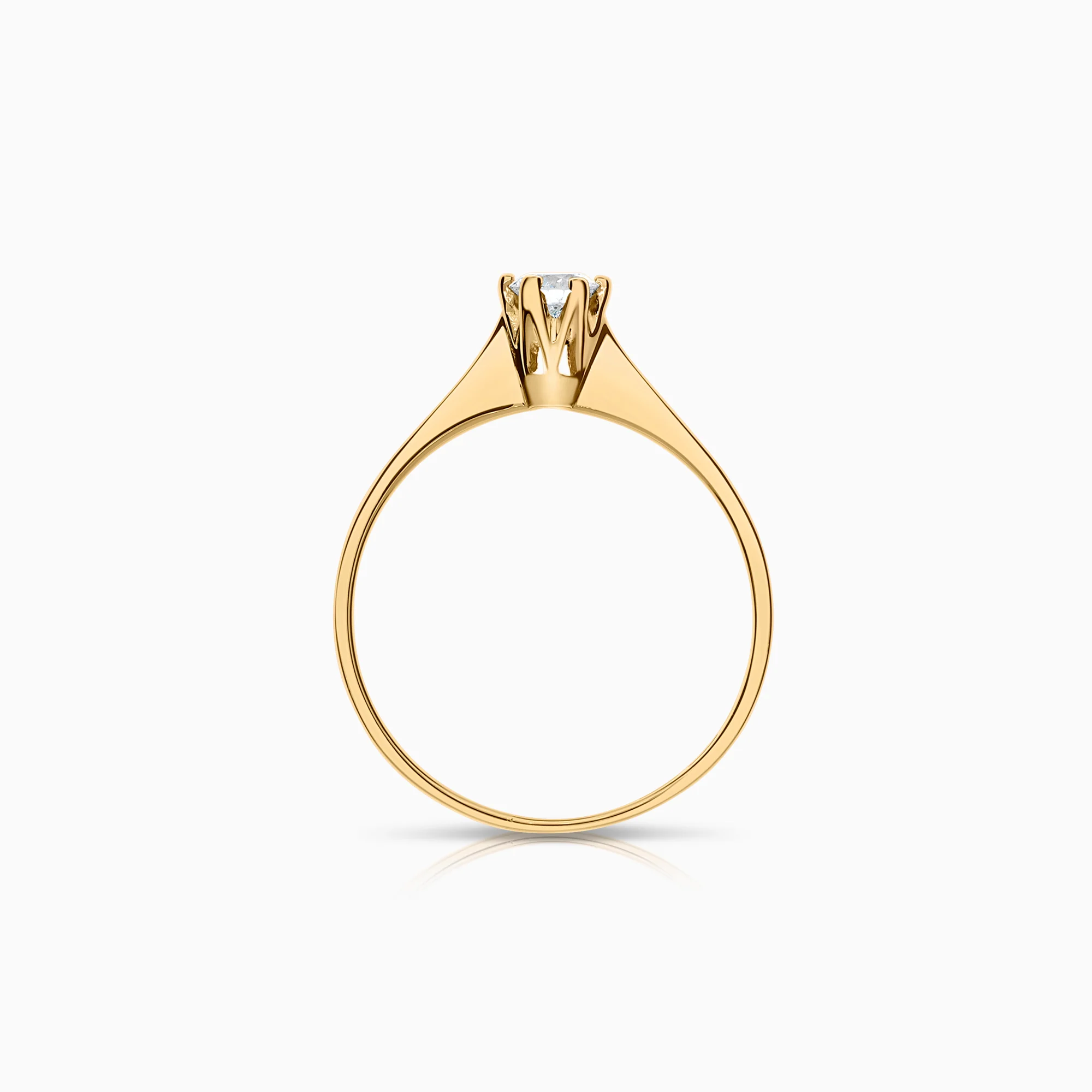 Solitaire ring 0.17ct 18K gold - Image 2