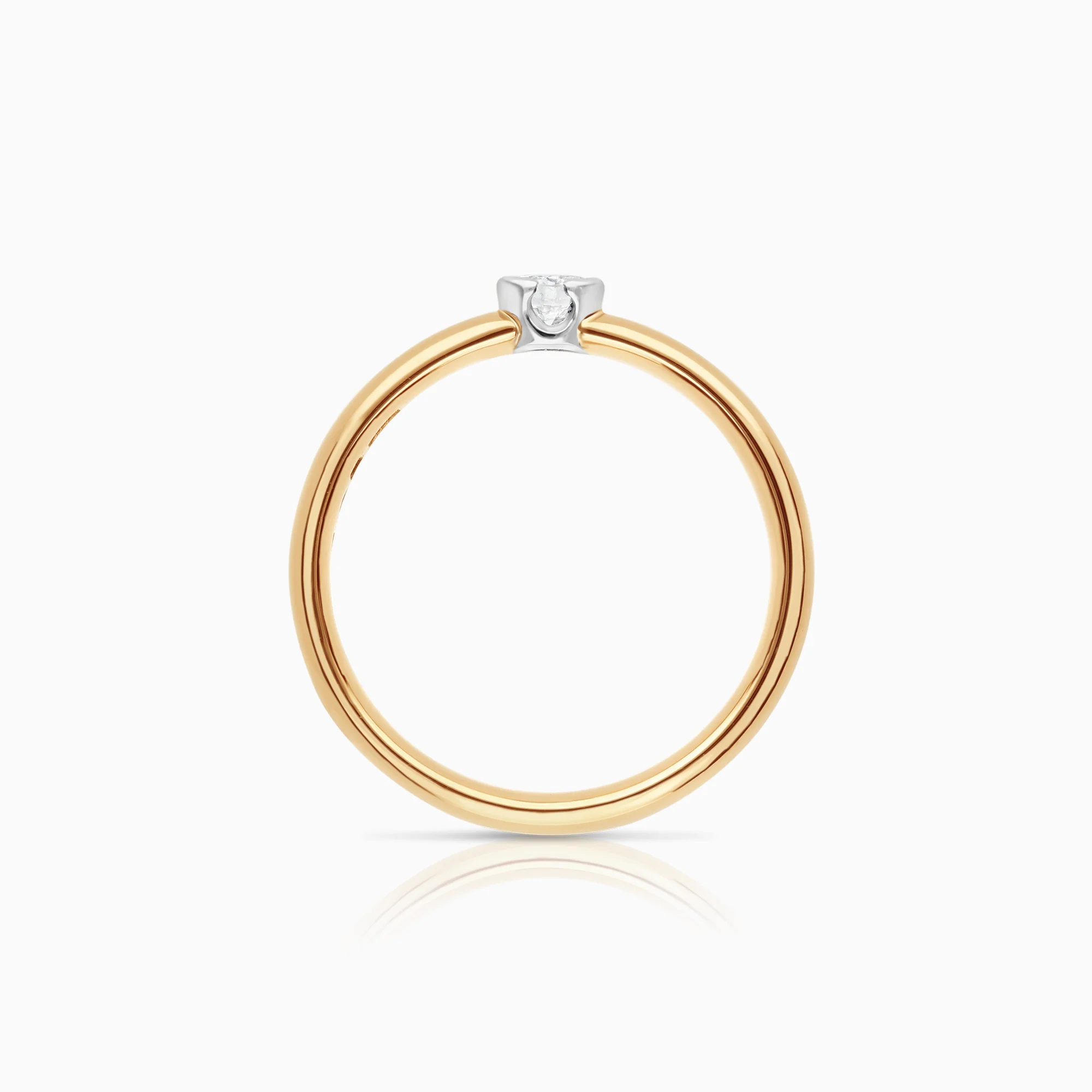 Solitaire ring 0.17ct 18K gold - Image 2