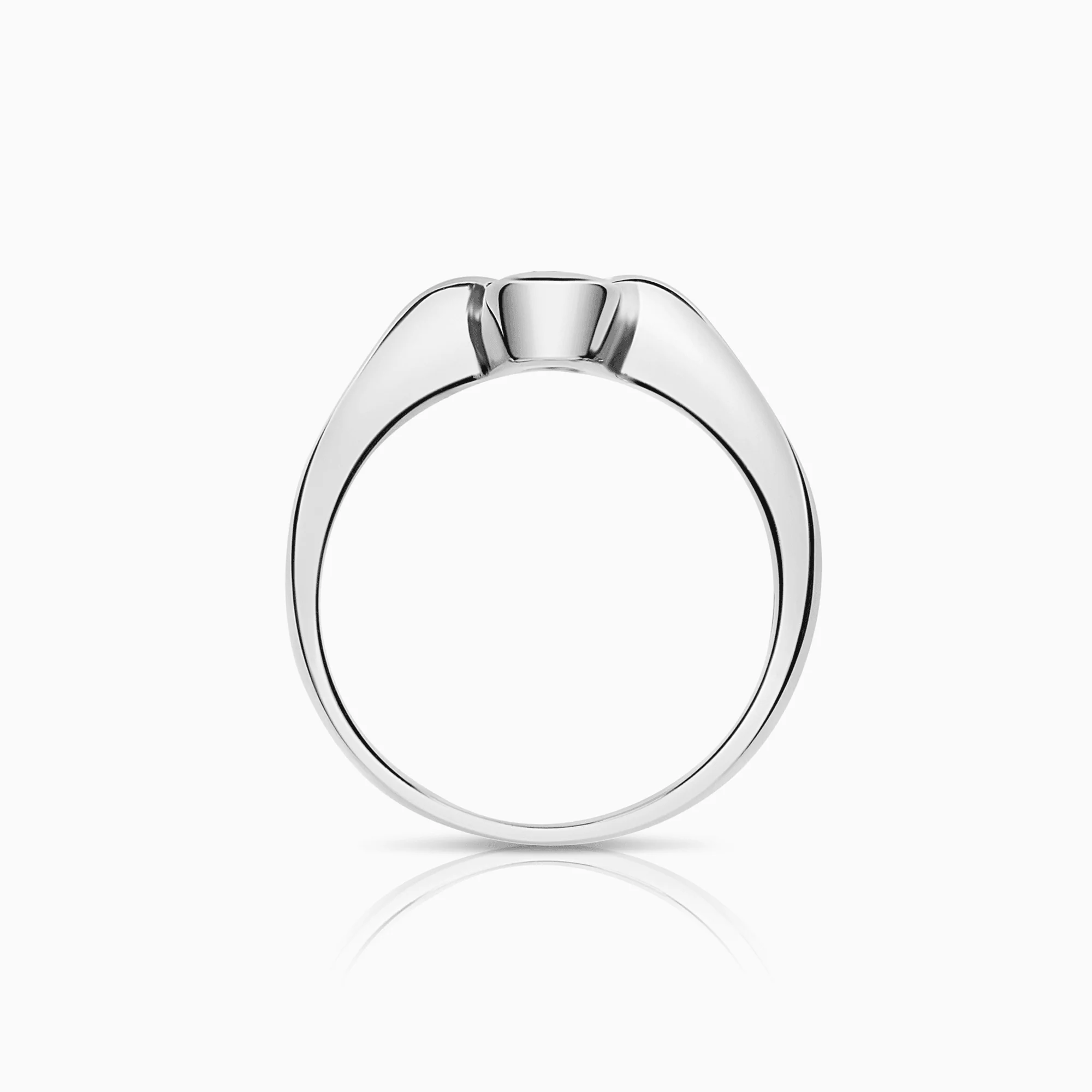 Solitaire ring 0.17ct 18K white gold - Image 2