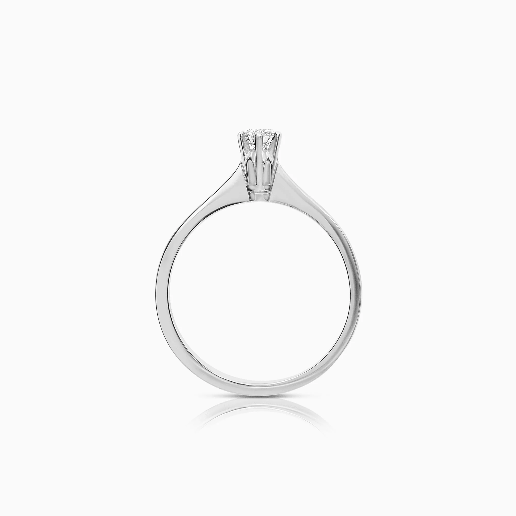 Solitaire ring 0.17ct 18K white gold - Image 2