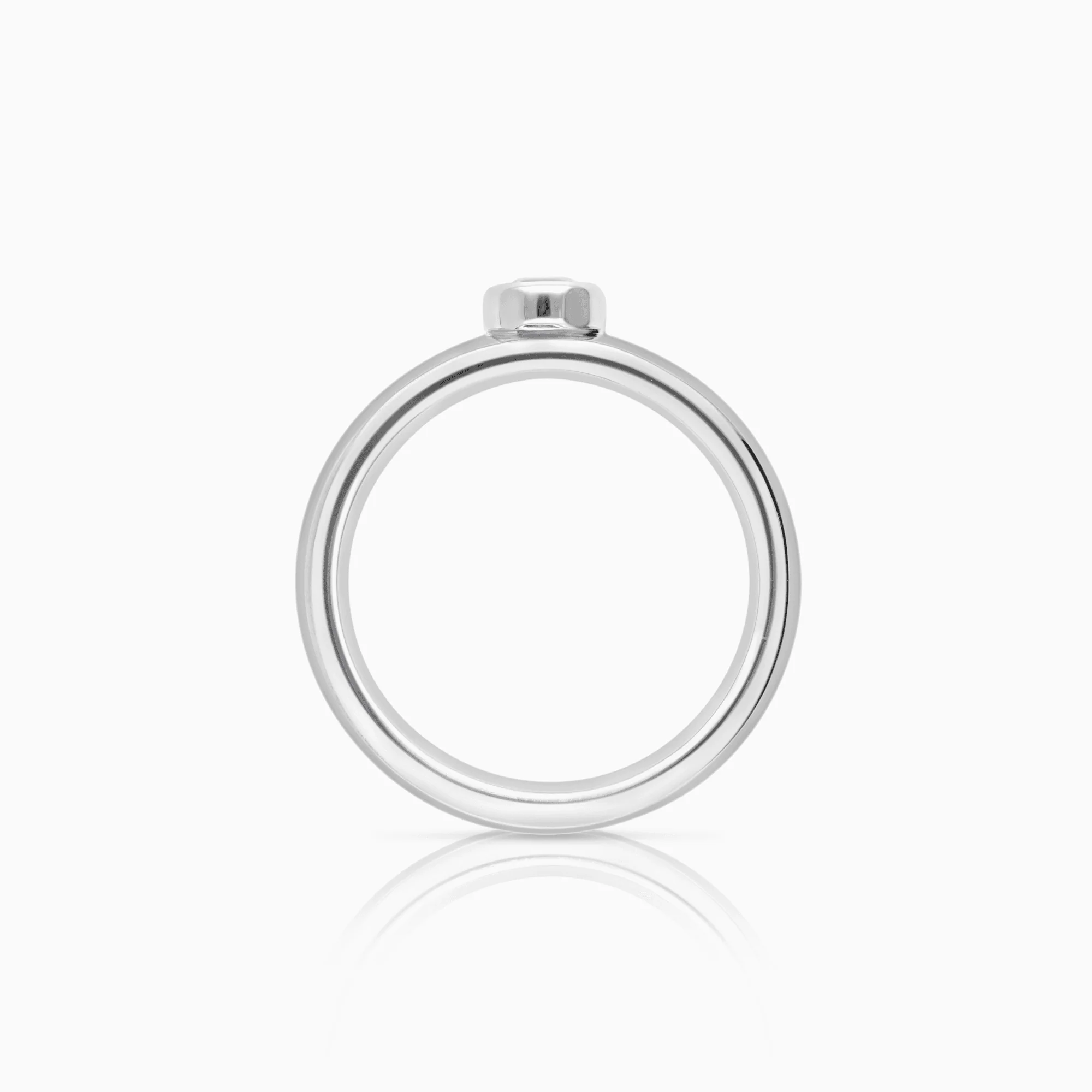 Solitaire ring 0.17ct 18K white gold - Image 2