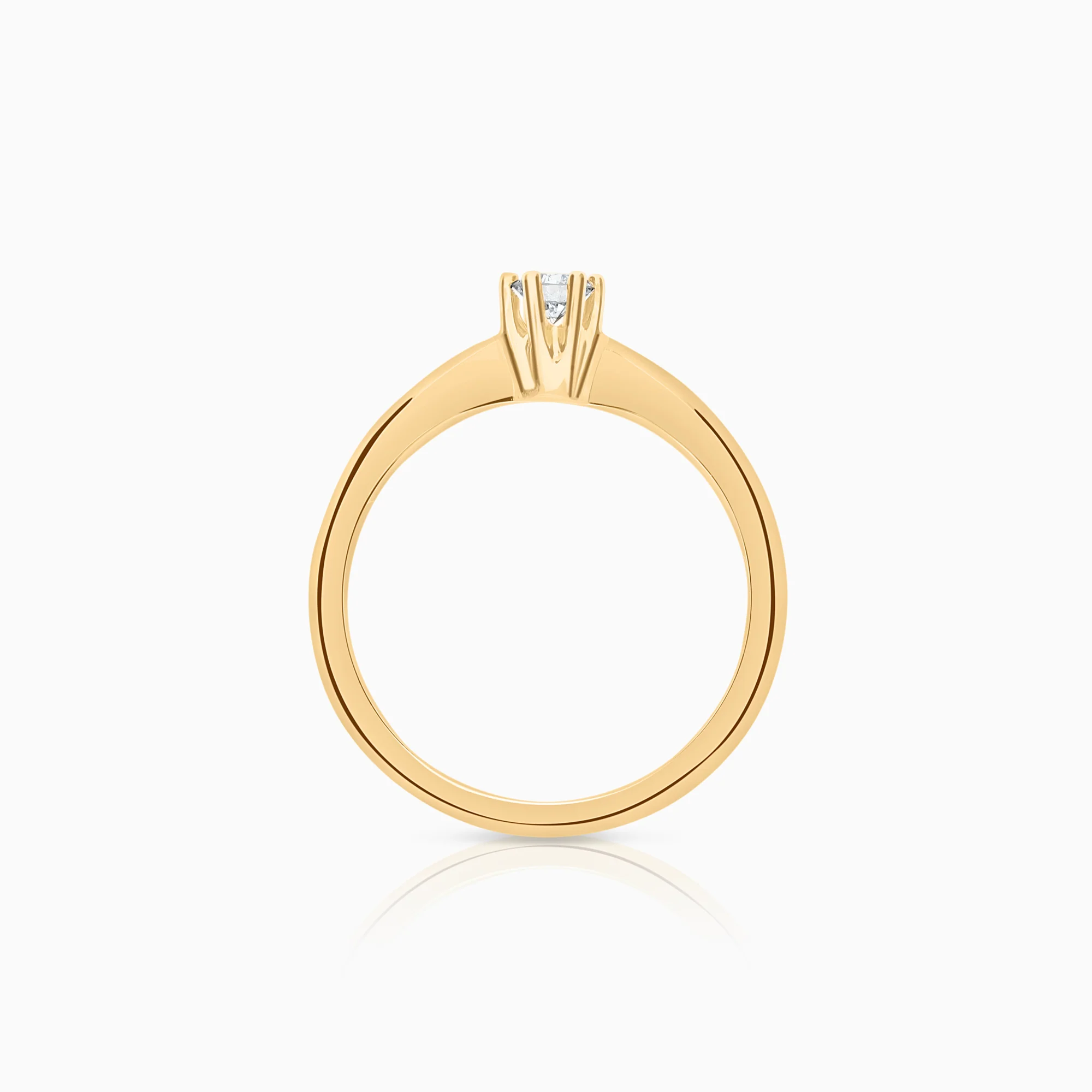 Solitaire ring 0.18ct 18K gold - Image 2