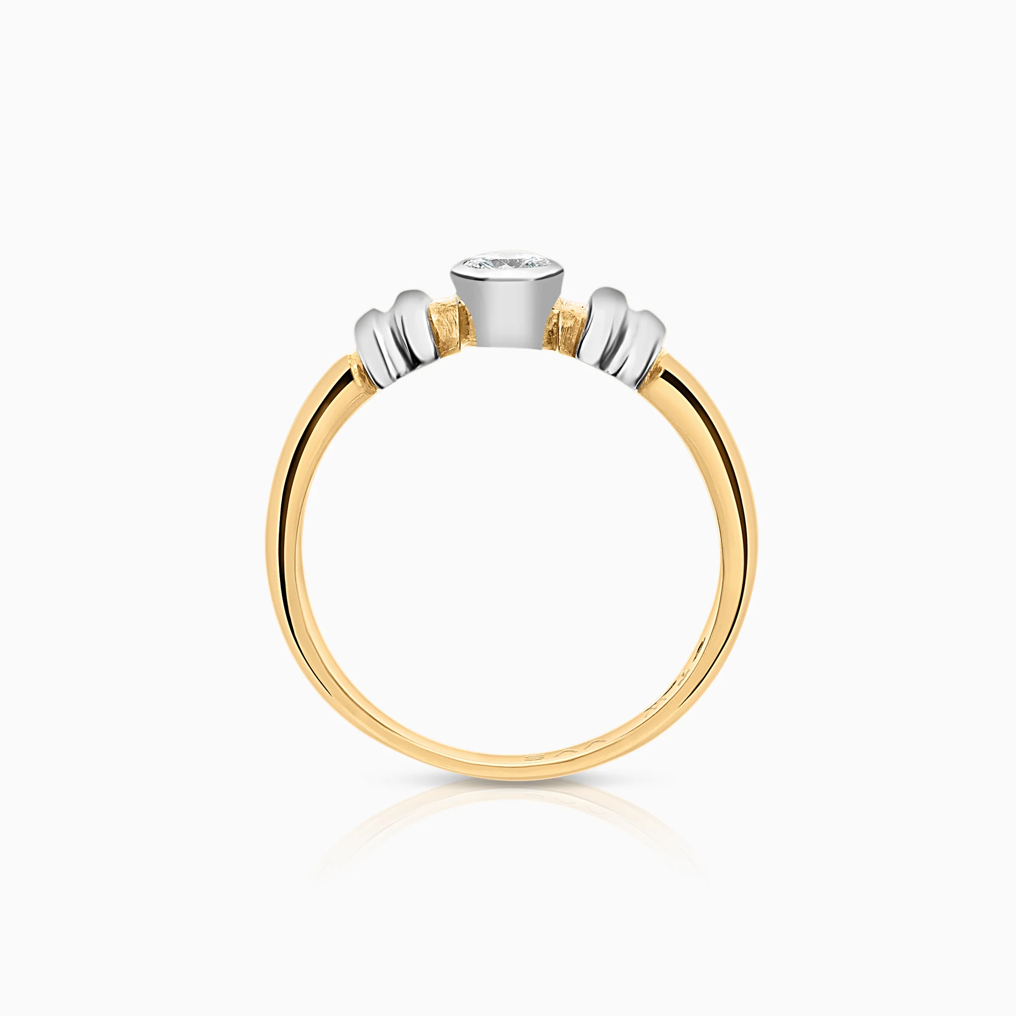 Solitaire ring 0.18ct 18K gold - Image 2