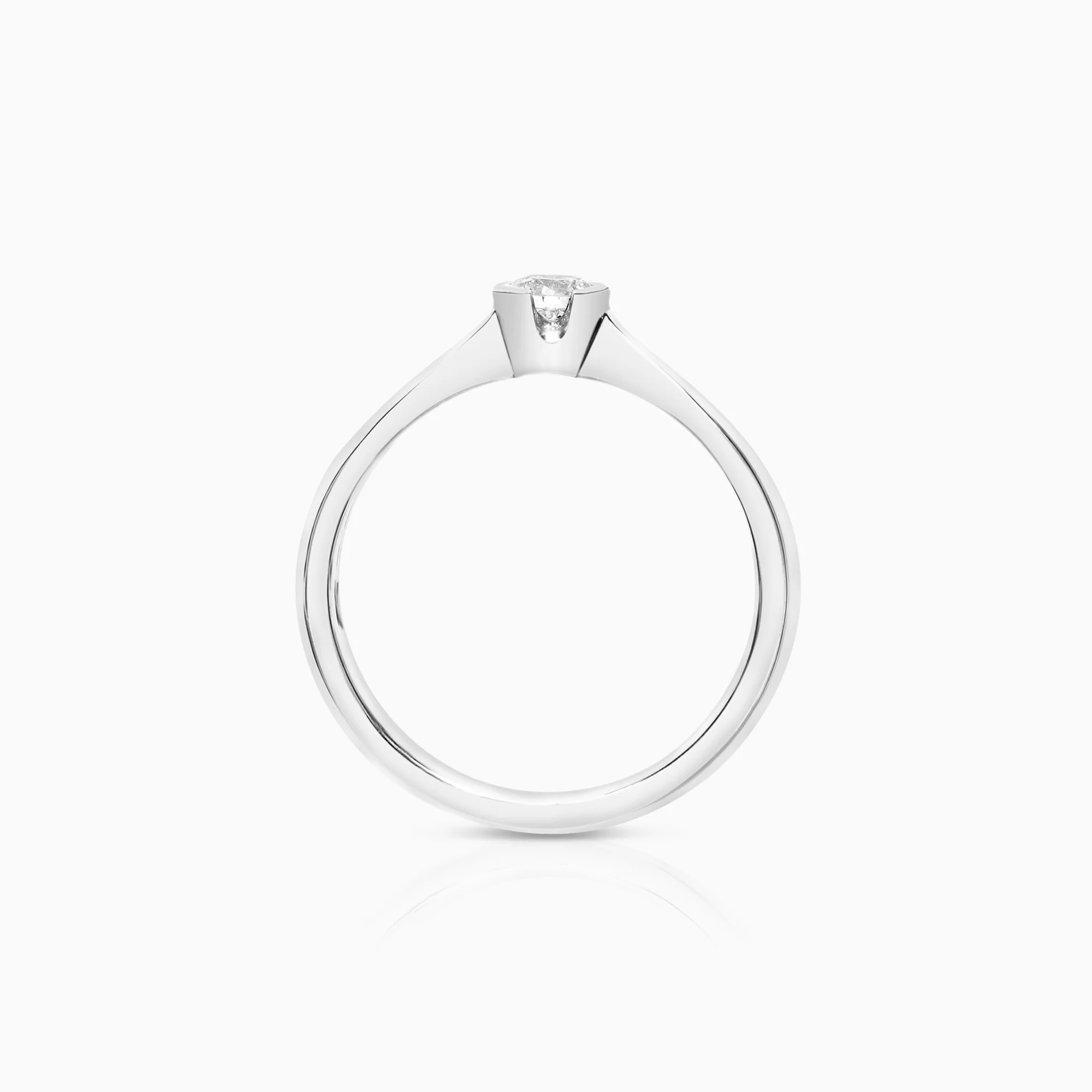 Solitaire Ring 0.18ct 18K White Gold - Image 2