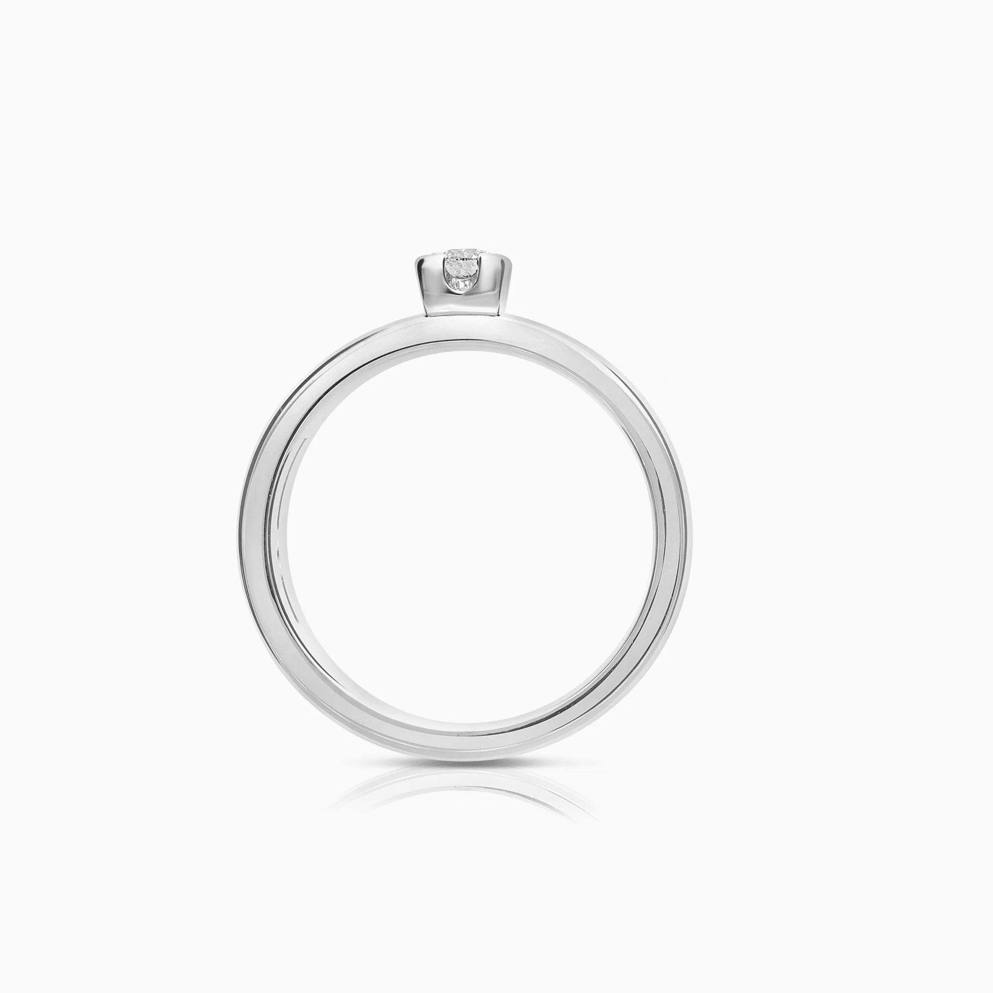 Solitaire Ring 0.18ct 18K White Gold - Image 2