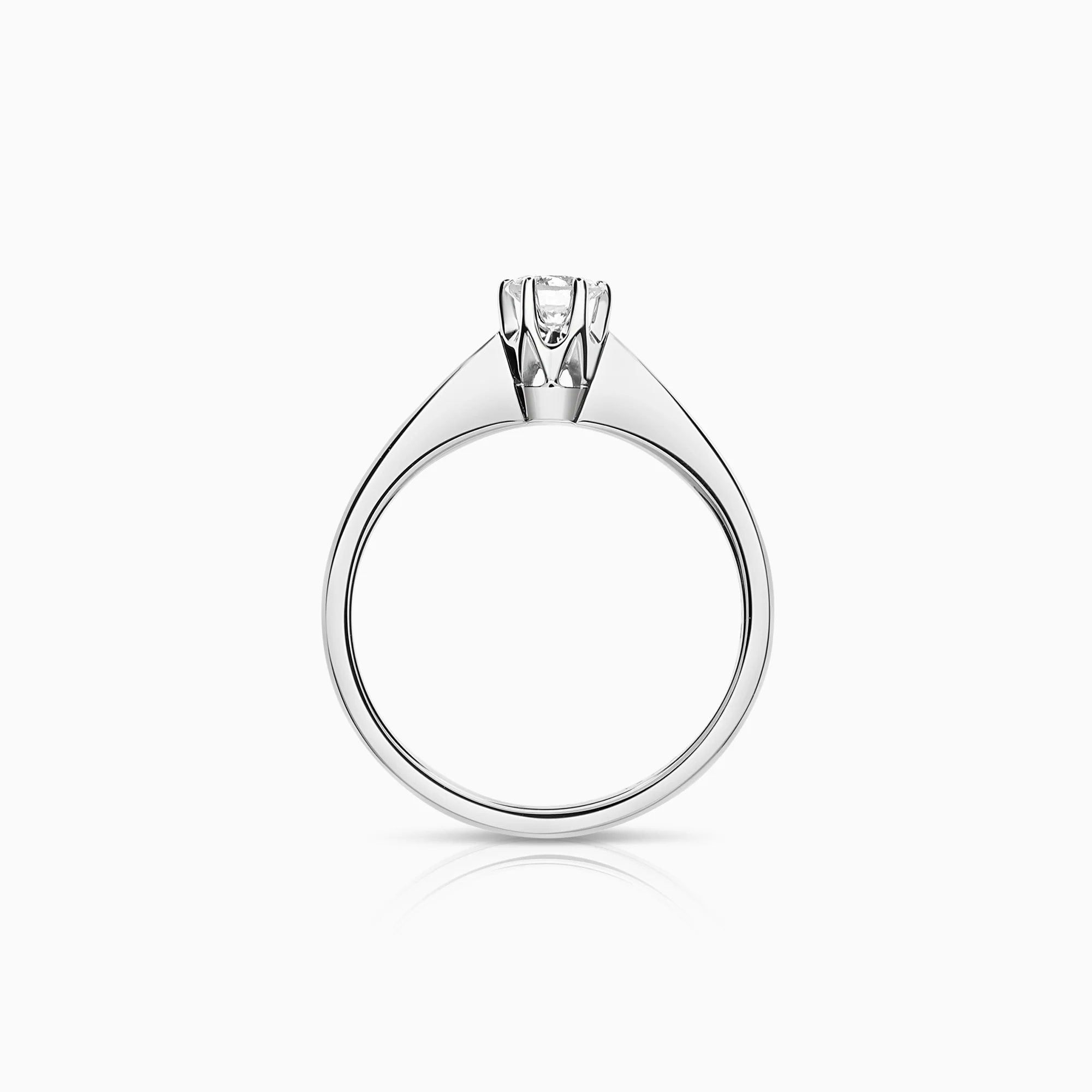 Solitaire ring 0.19ct 18K white gold - Image 2