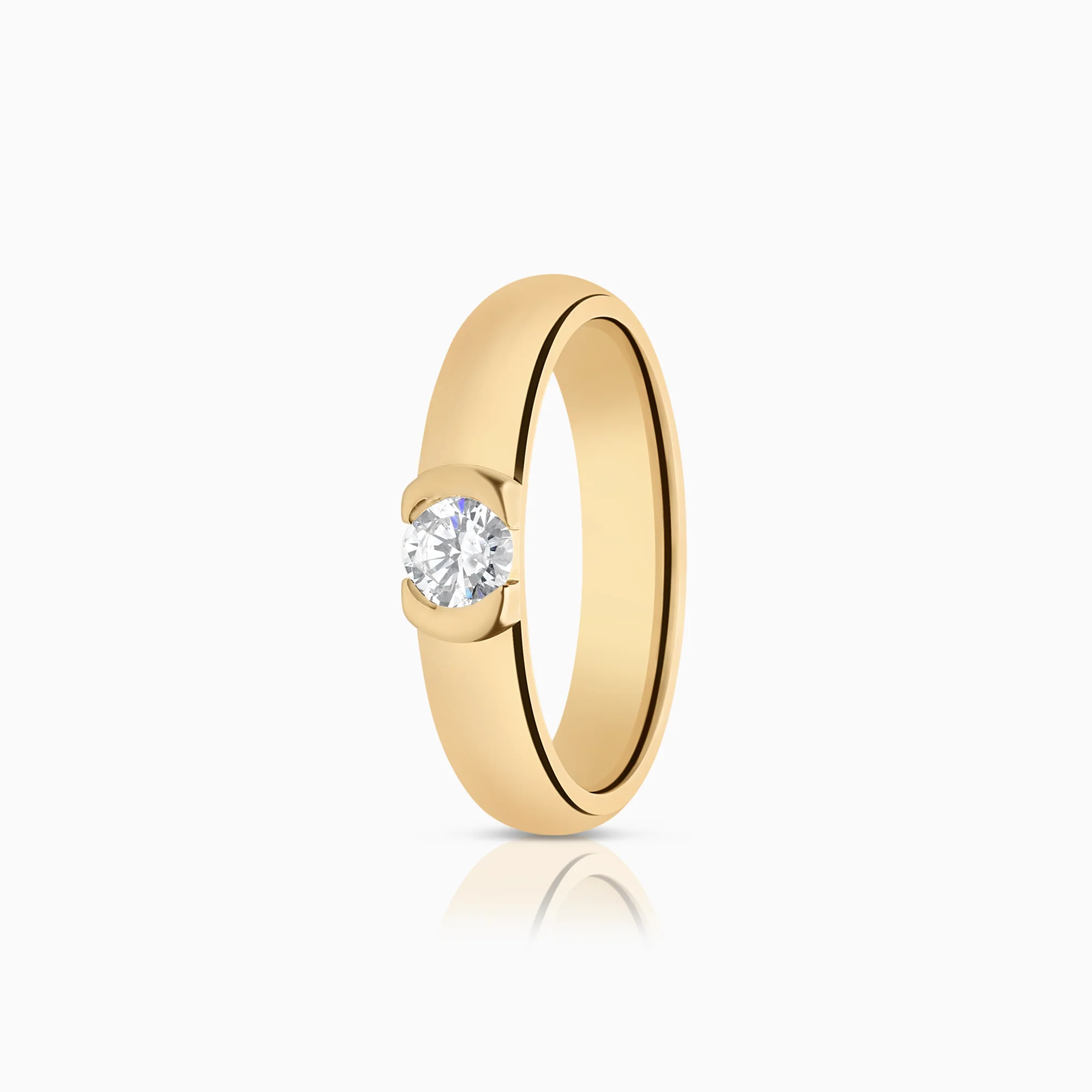 Solitaire ring 0.20ct 18K gold