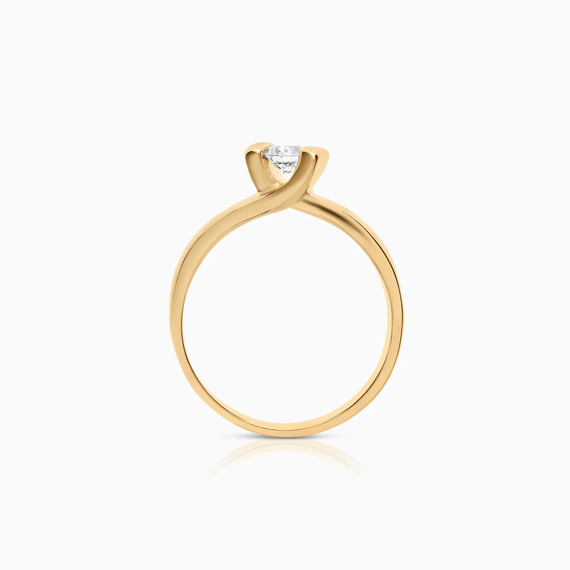 Solitaire ring 0.20ct 18K gold - Image 2