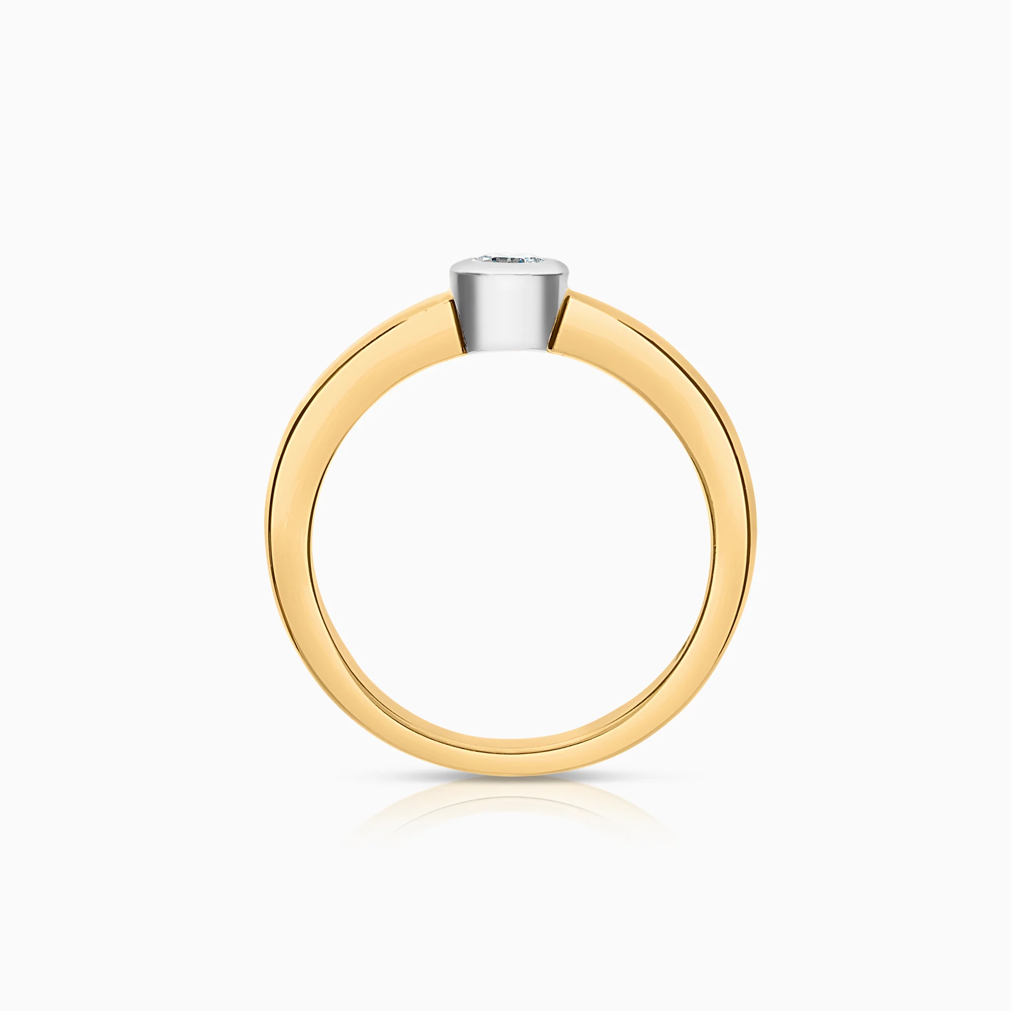 Solitaire ring 0.20ct 18K gold - Image 2