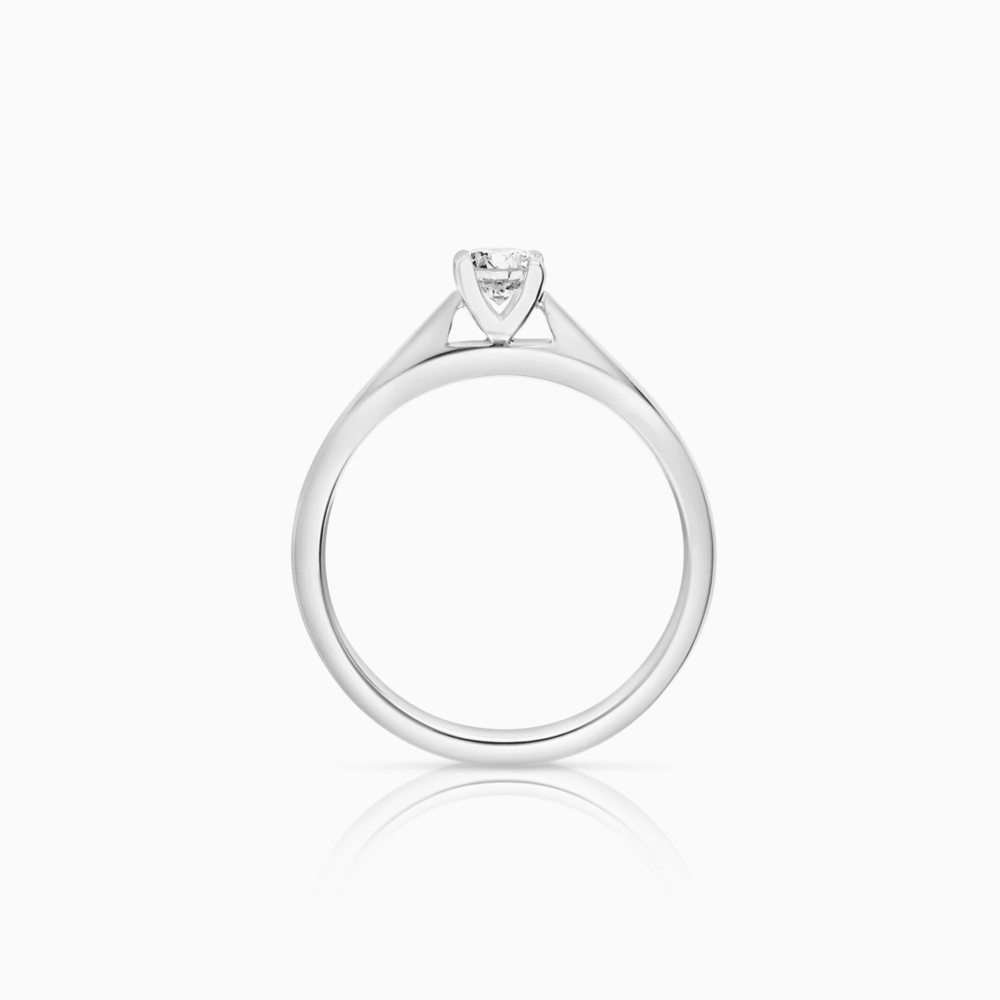 Solitaire ring 0.20ct 18K white gold - Image 2