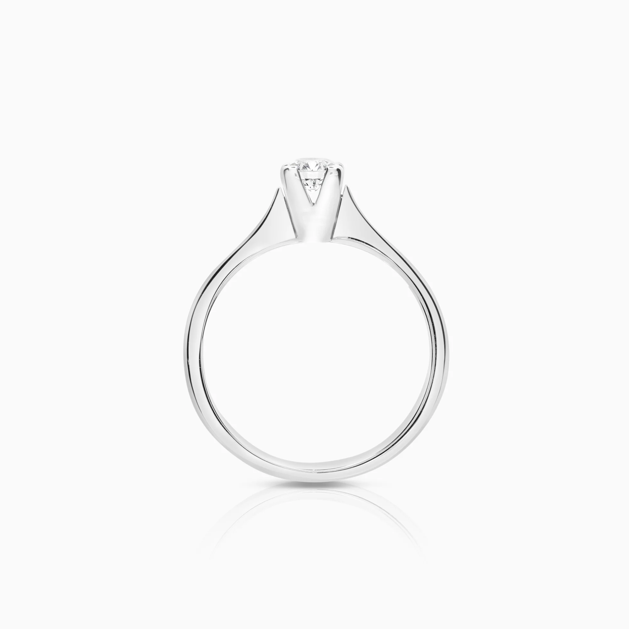 Solitaire ring 0.20ct 18K white gold - Image 2