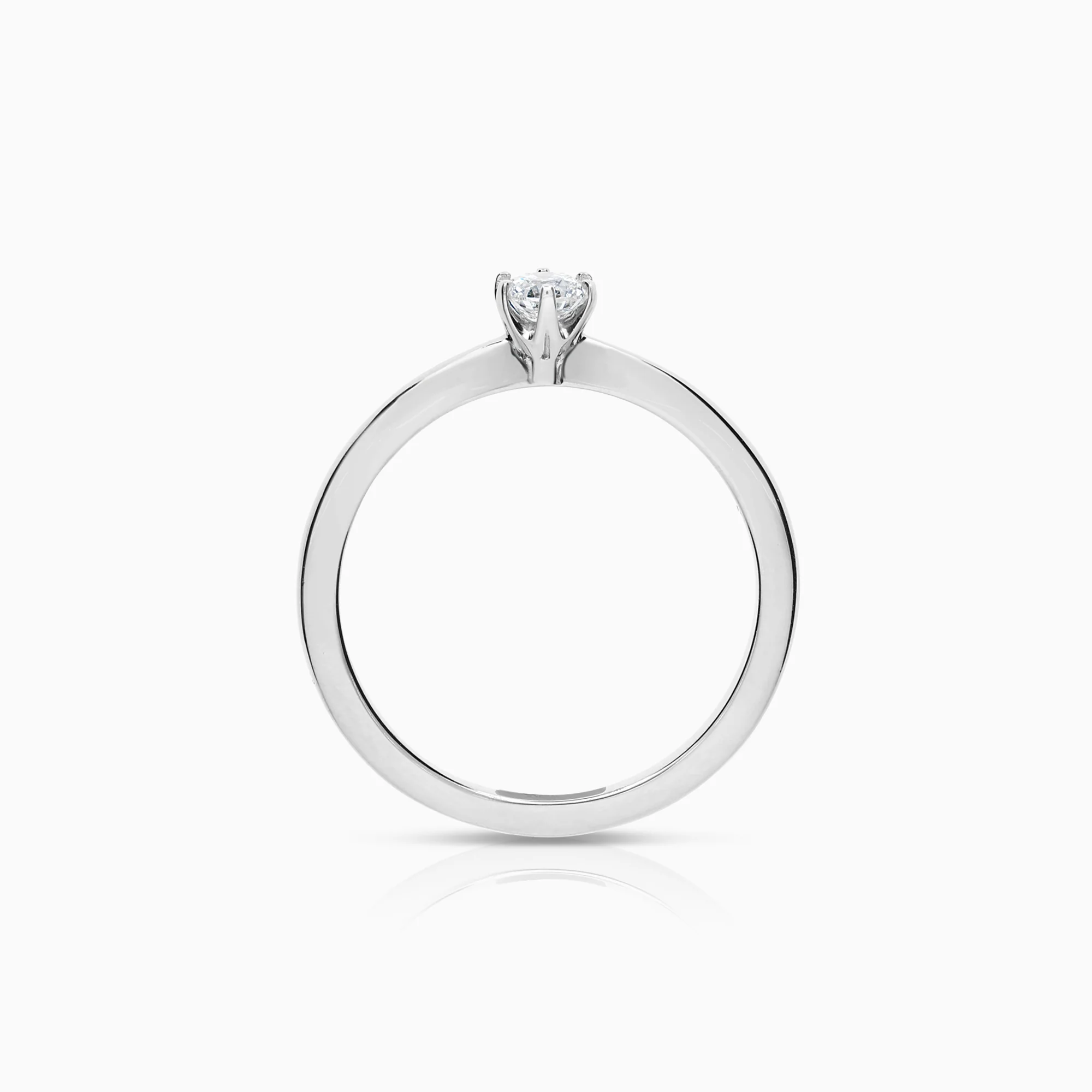 Solitaire ring 0.20ct 18K white gold - Image 2