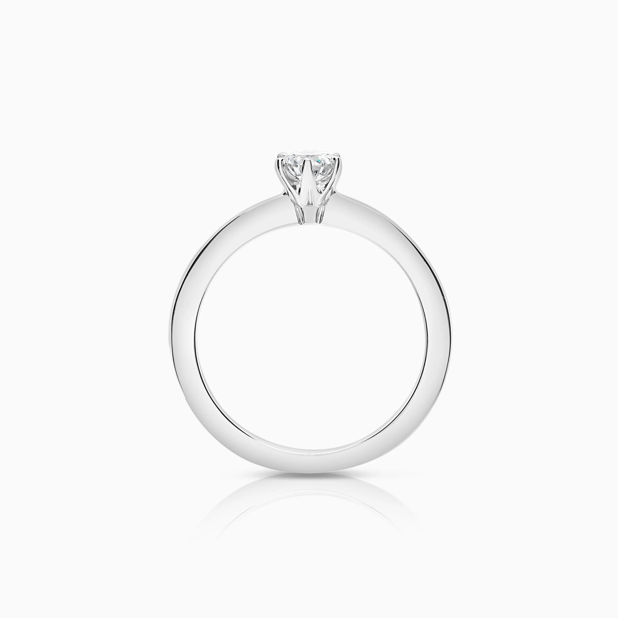 Solitaire ring 0.20ct 18K white gold - Image 2
