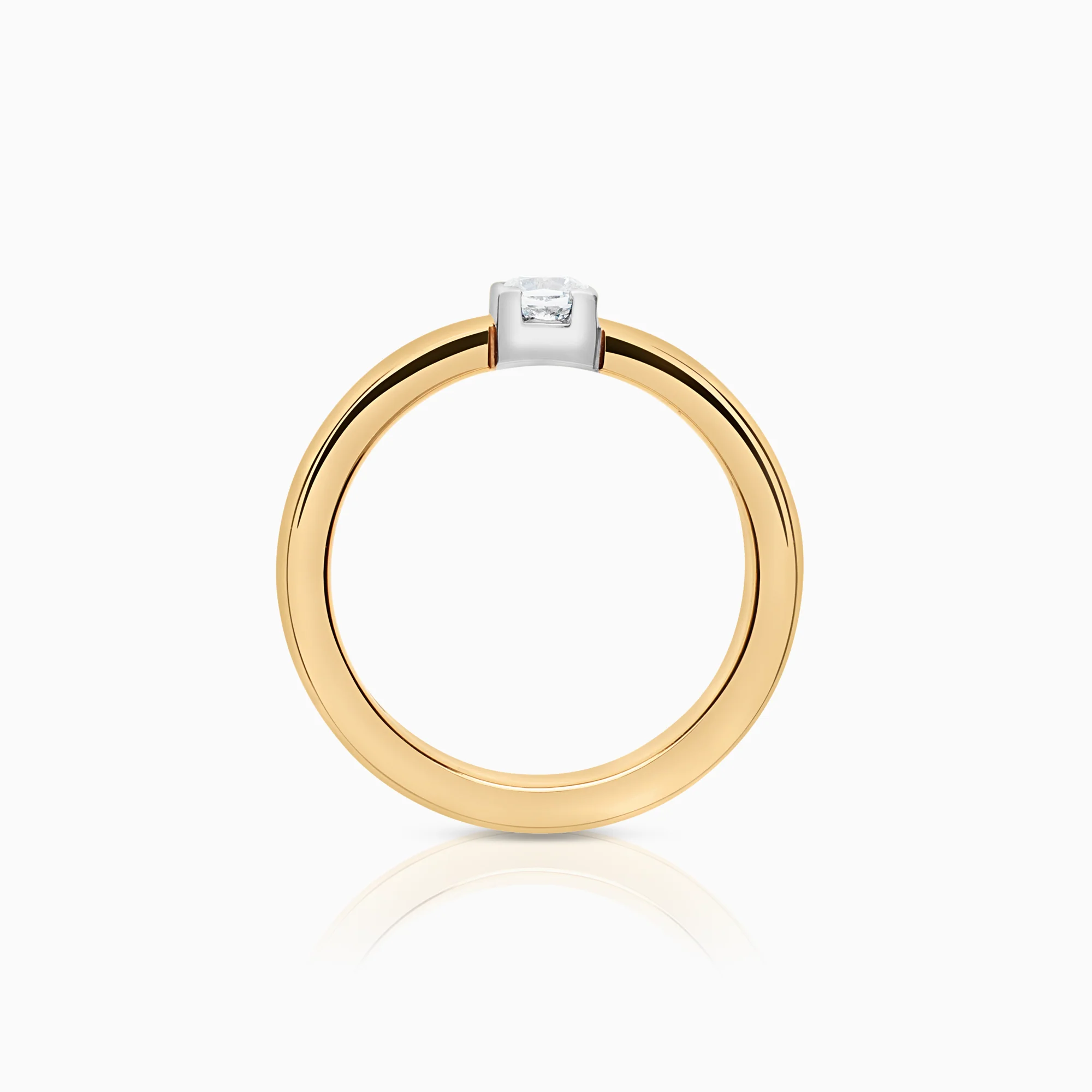 Solitaire ring 0.21ct 18K gold - Image 2