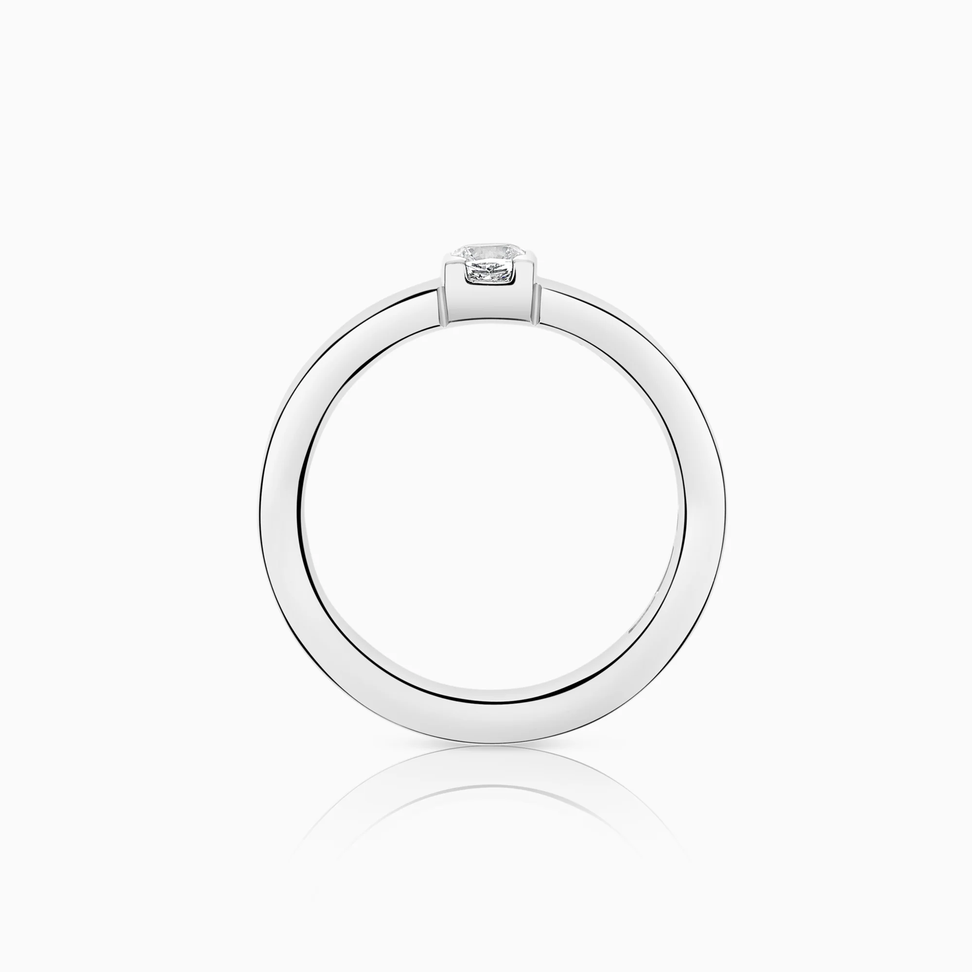 Solitaire Ring 0.21ct 18K White Gold - Image 2