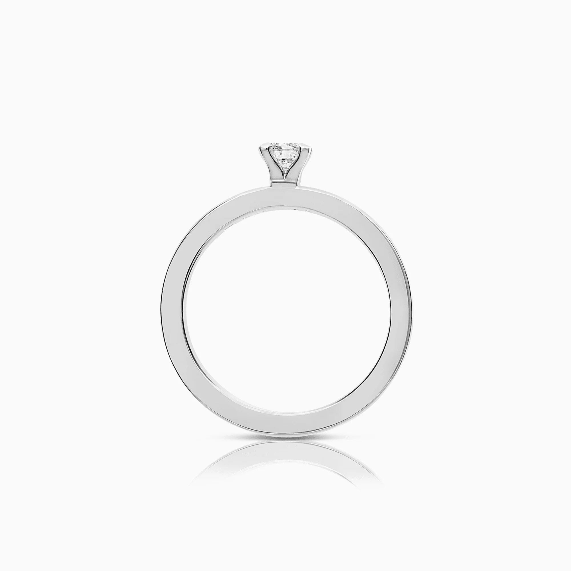 Solitaire ring 0.22ct 18K white gold - Image 2