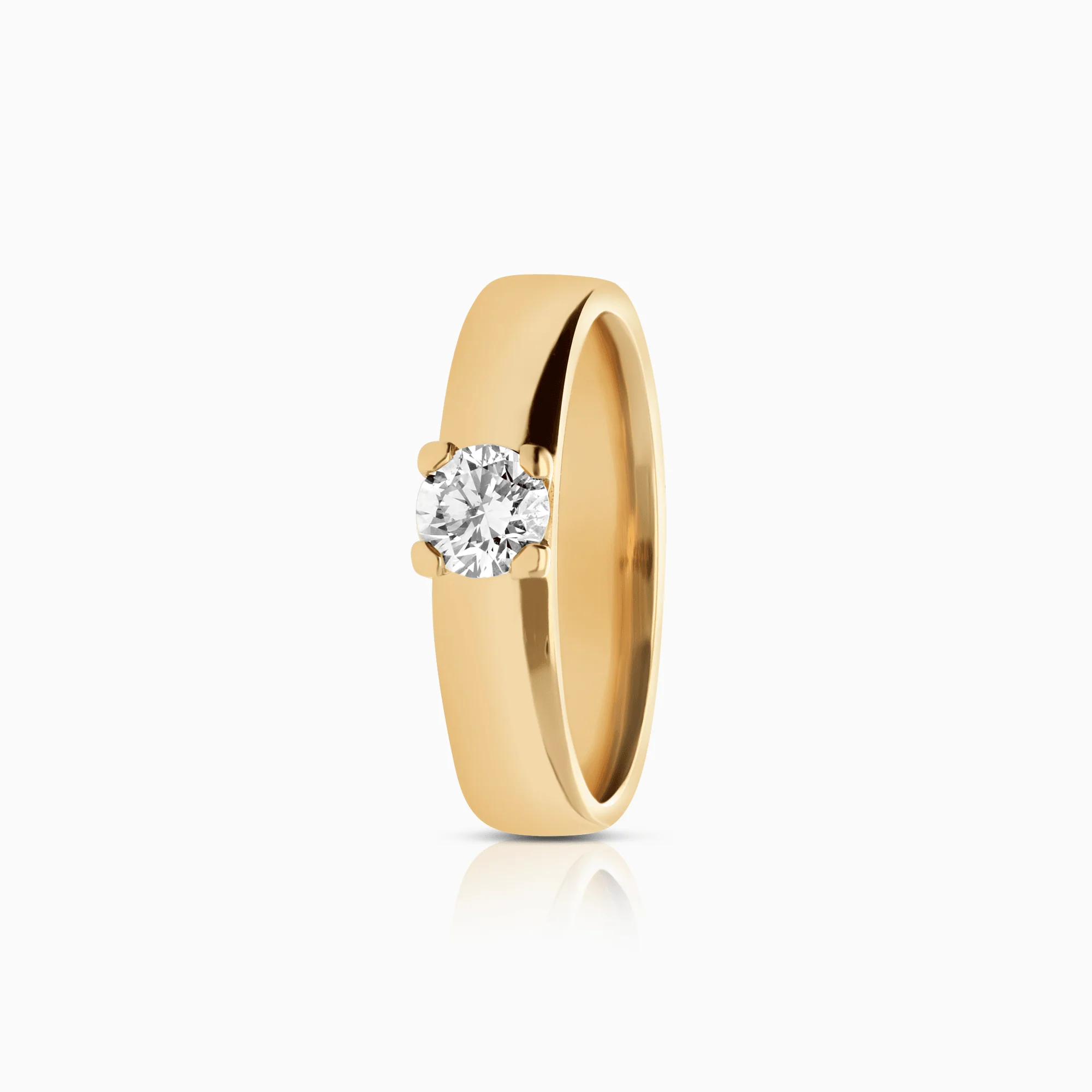 Solitaire ring 0.25ct 18K