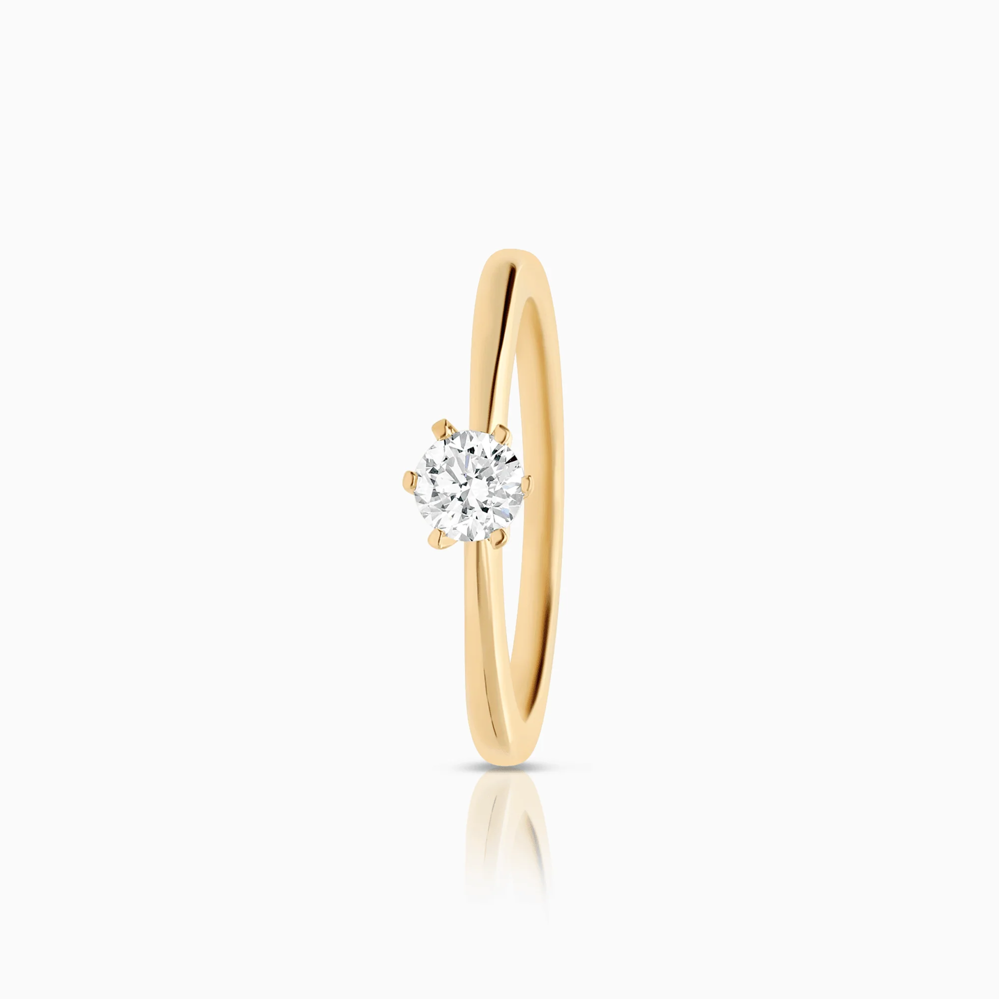 Solitaire ring 0.25ct 18K gold