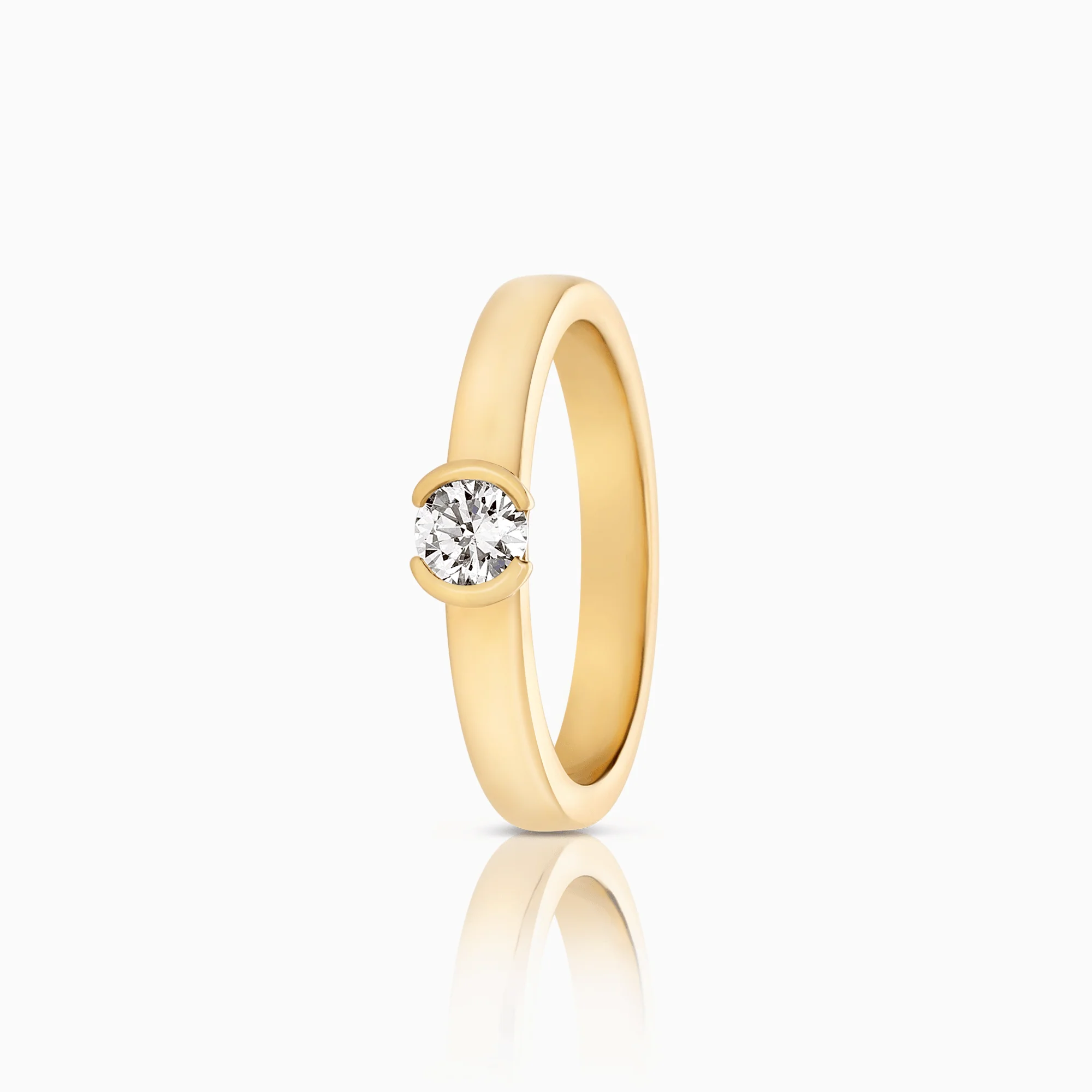 Solitaire ring 0.25ct 18K gold